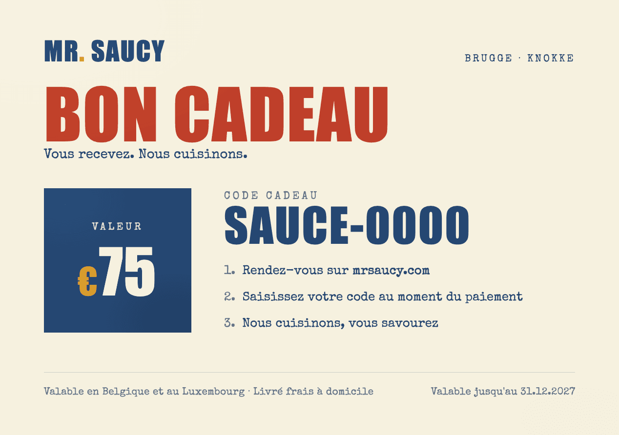La carte cadeau Mr. Saucy