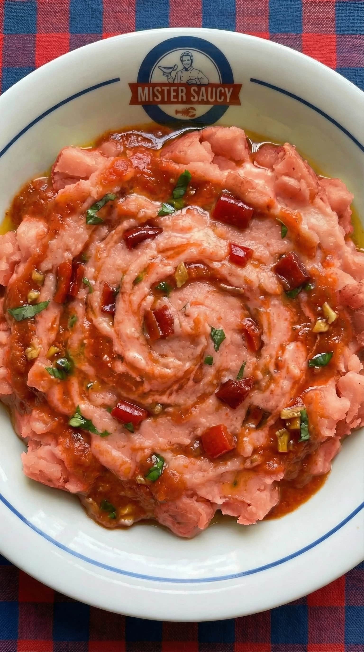 Mediterranean Roasted Pepper and Tomato Crushed Potatoes