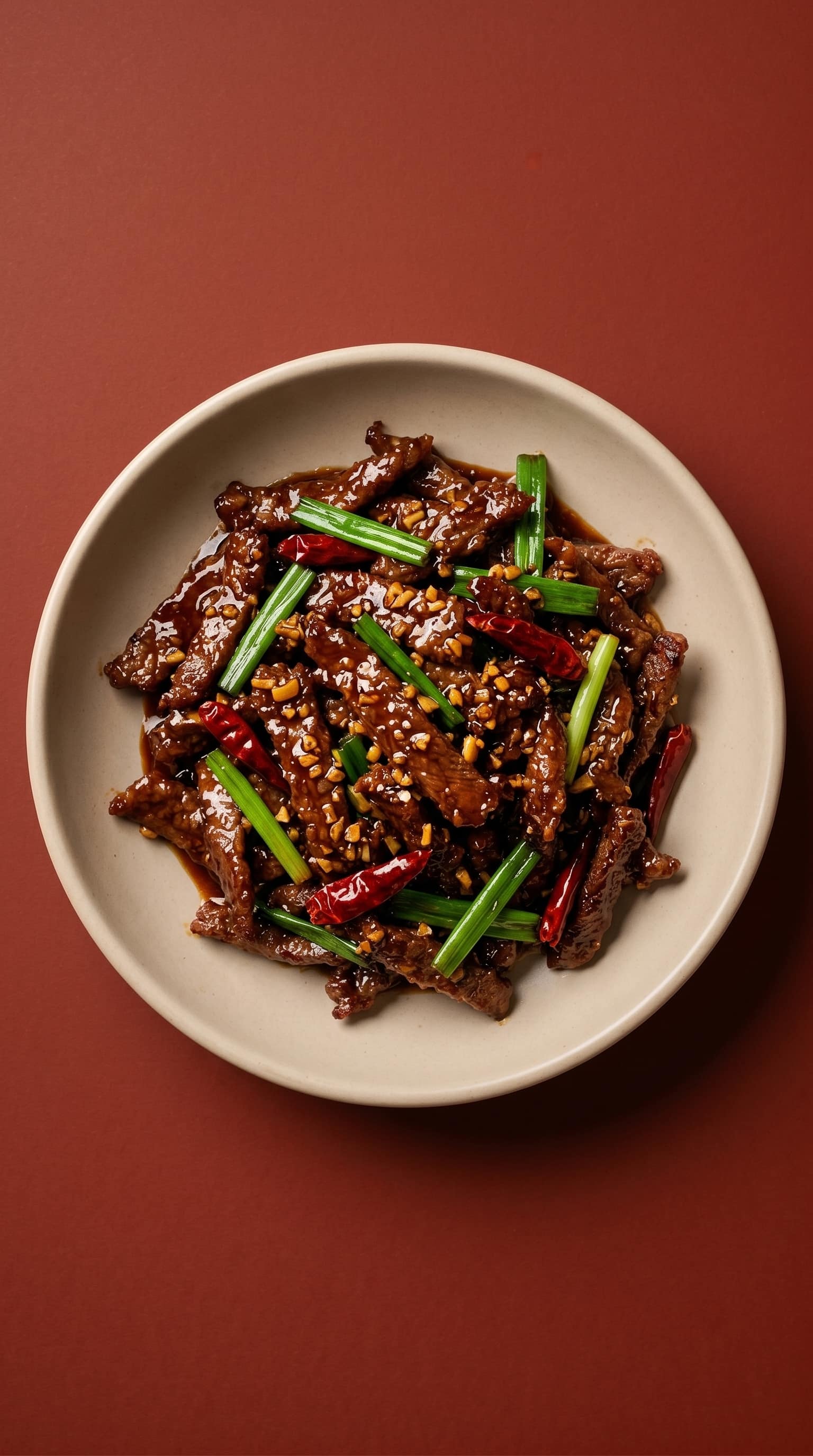 Recipe image: Mongolische rund met knapperige korst, de afhaalversie