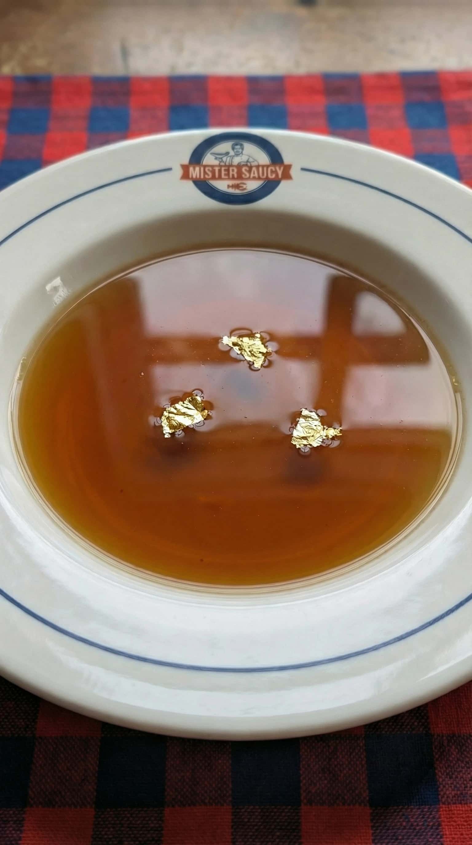 Recipe image: Le Consommé de Pigeon Signature de Grand-Mère