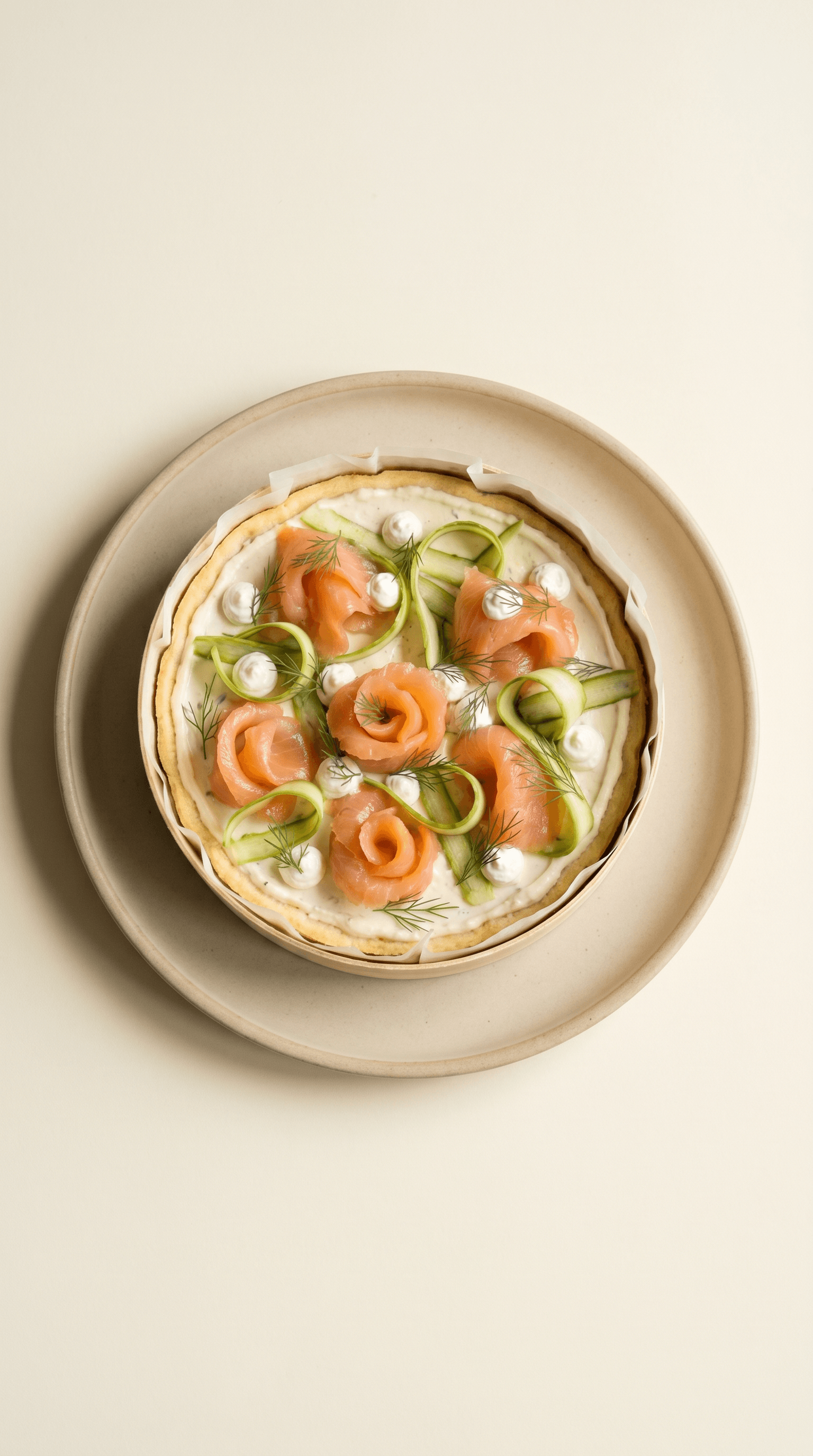 Savory Asparagus Clafoutis Tart with Smoked Salmon and Pure Brown Butter Emulsion