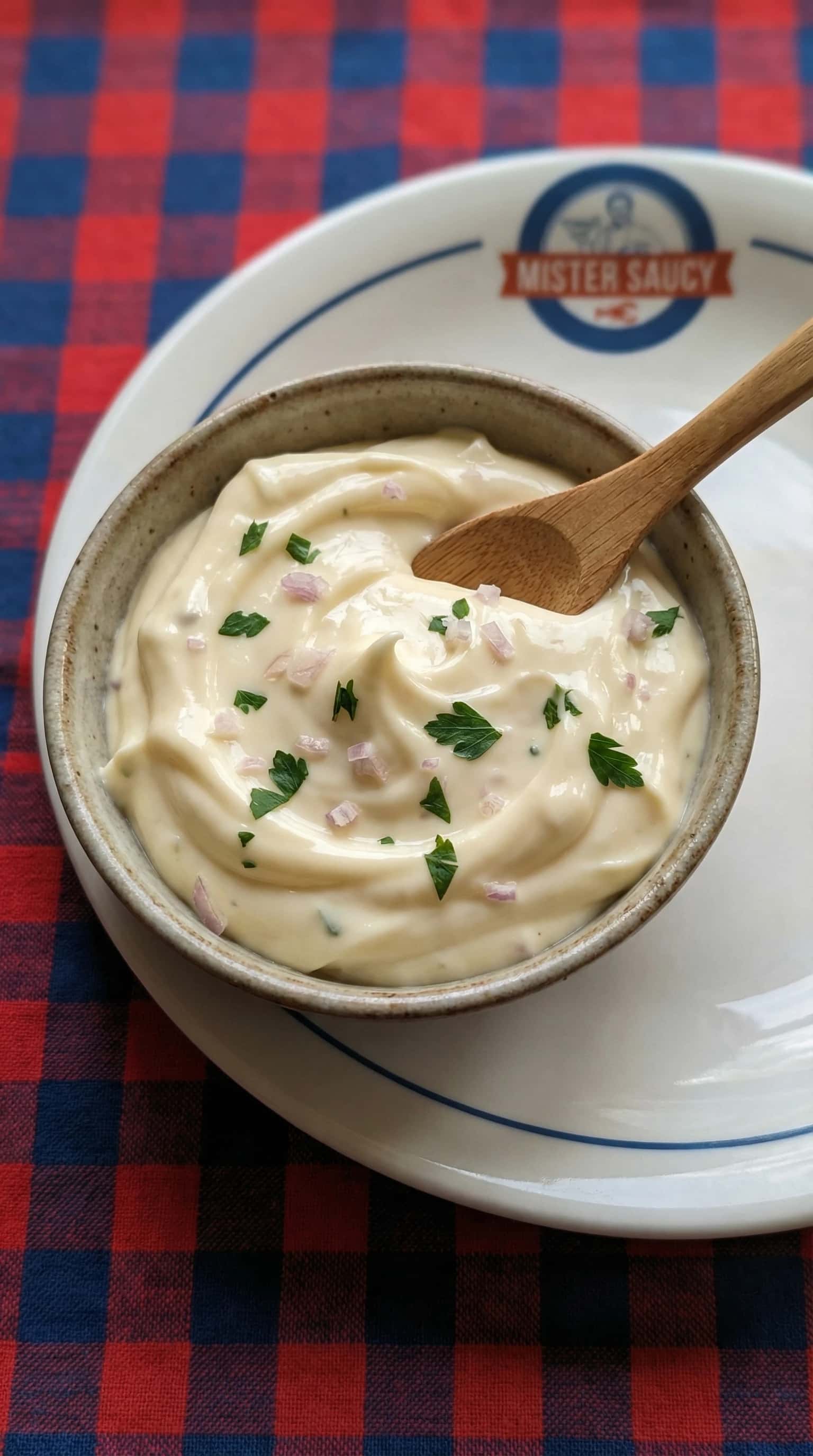 Recipe image: Mayonnaise à l'échalote et au persil fouettée à la main de Grand-Mère