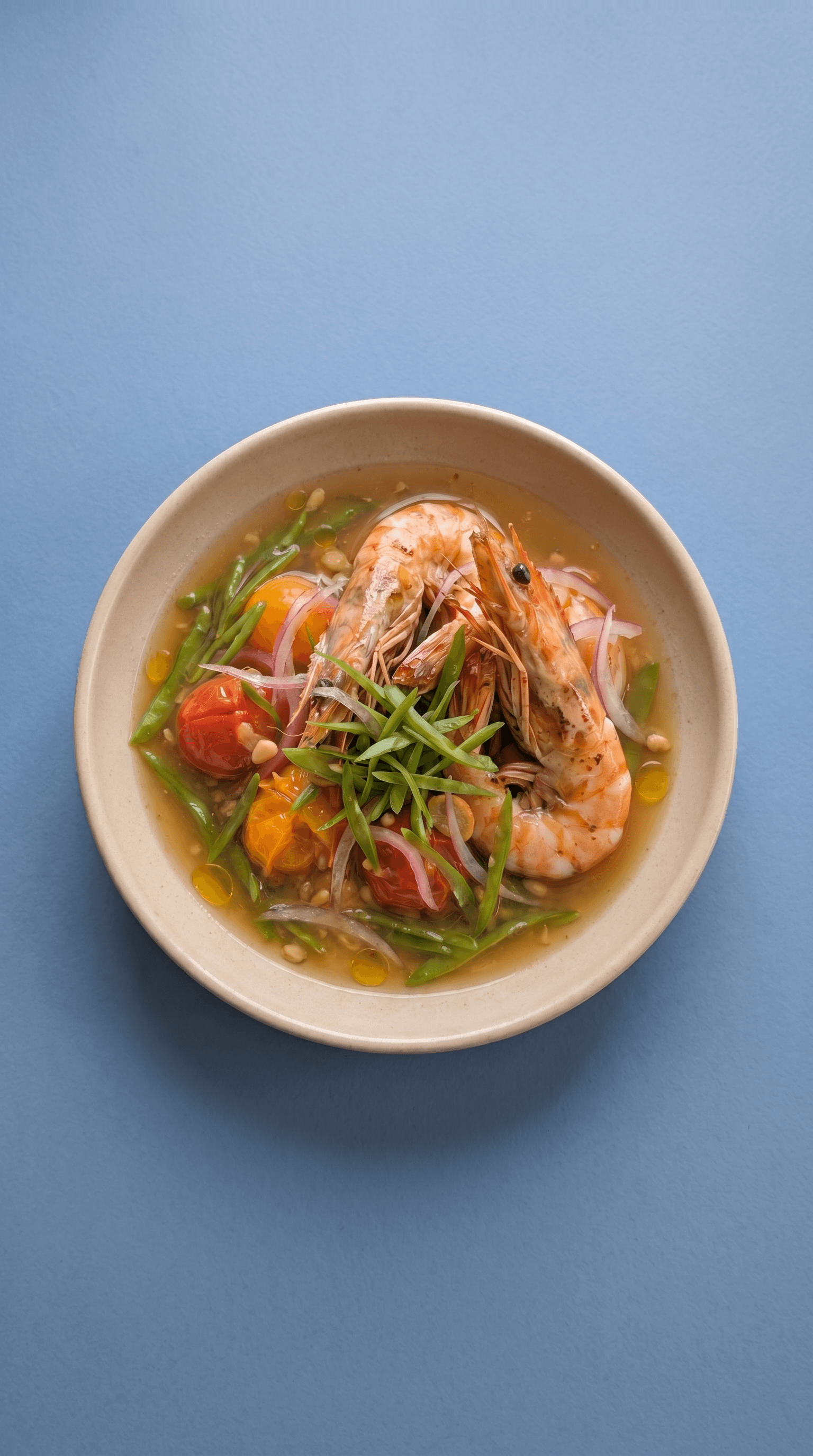 Gegrilde Gambas in Sinigang-Bouillon by Mr. Saucy