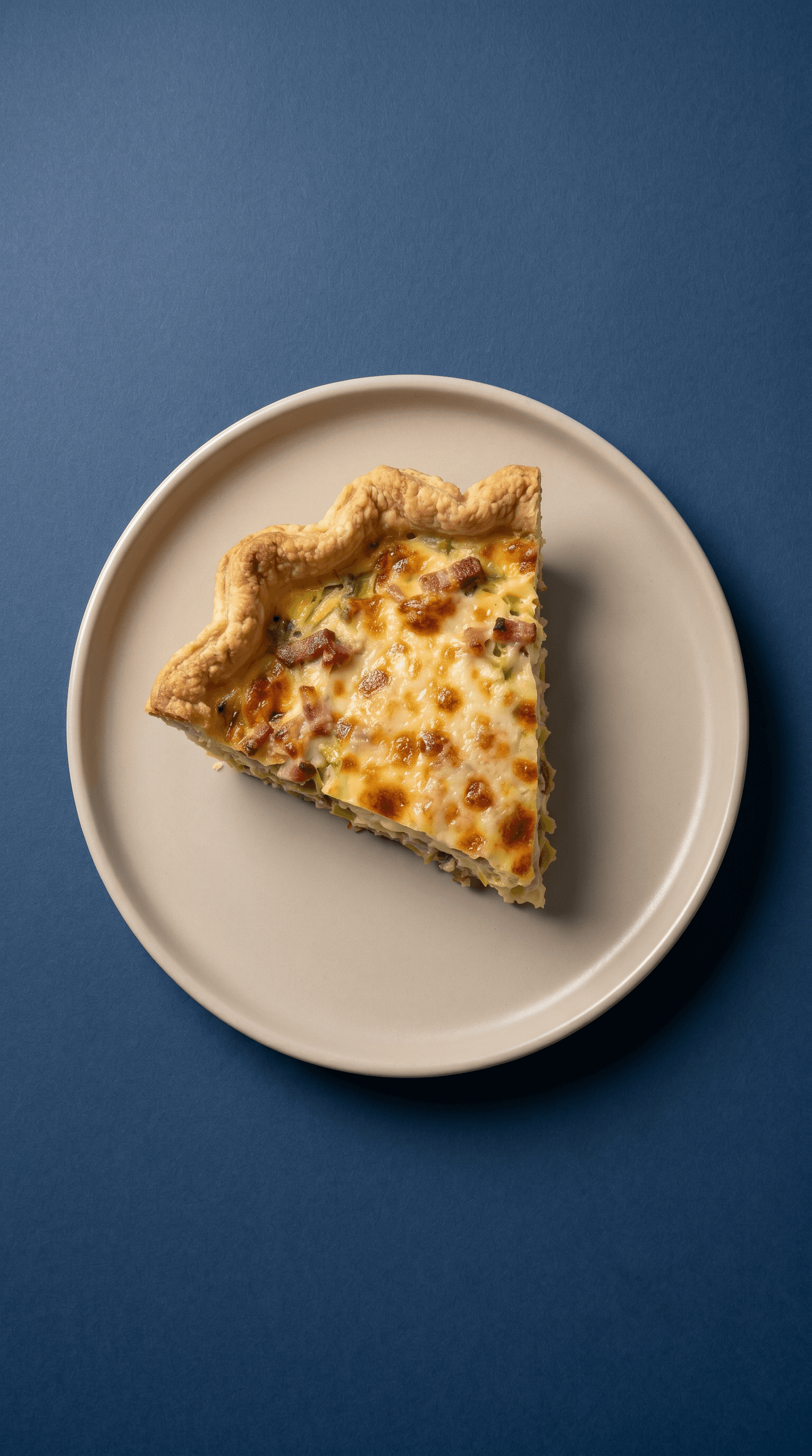Grandmother's Leek and Bacon Quiche Lorraine with Puff Pastry