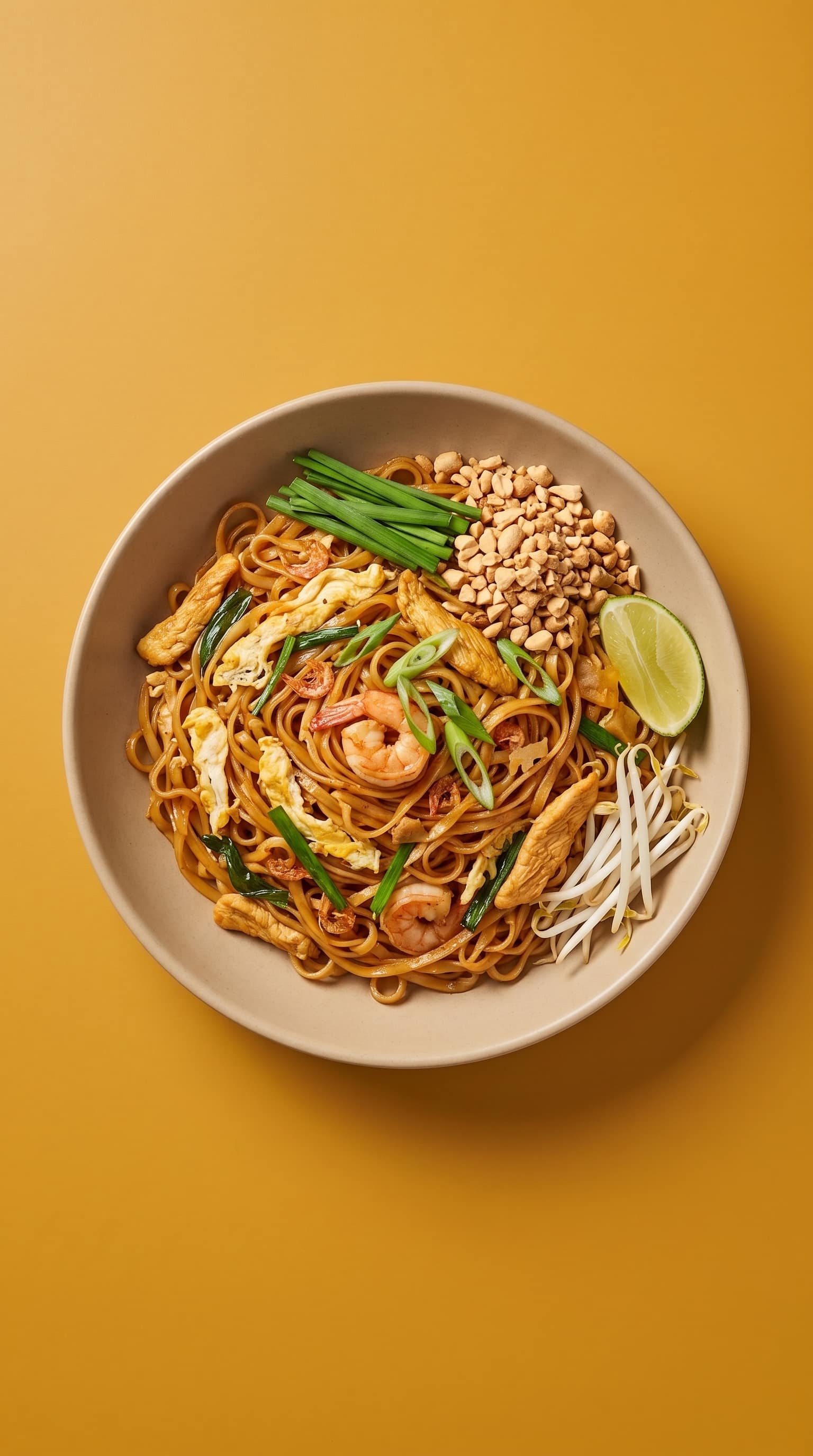 Recipe image: Echte pad thai met garnalen en kip, zoals in Bangkok