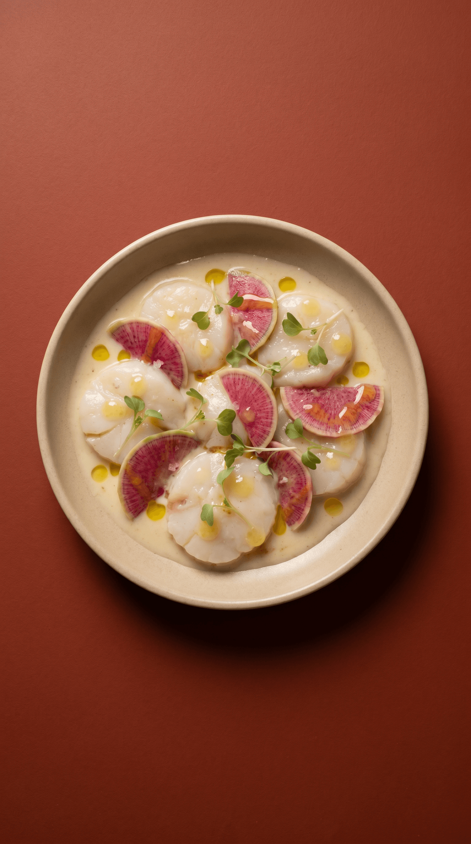 Yuzu-Infused Scallop Carpaccio with Ginger-Soy Beurre Blanc