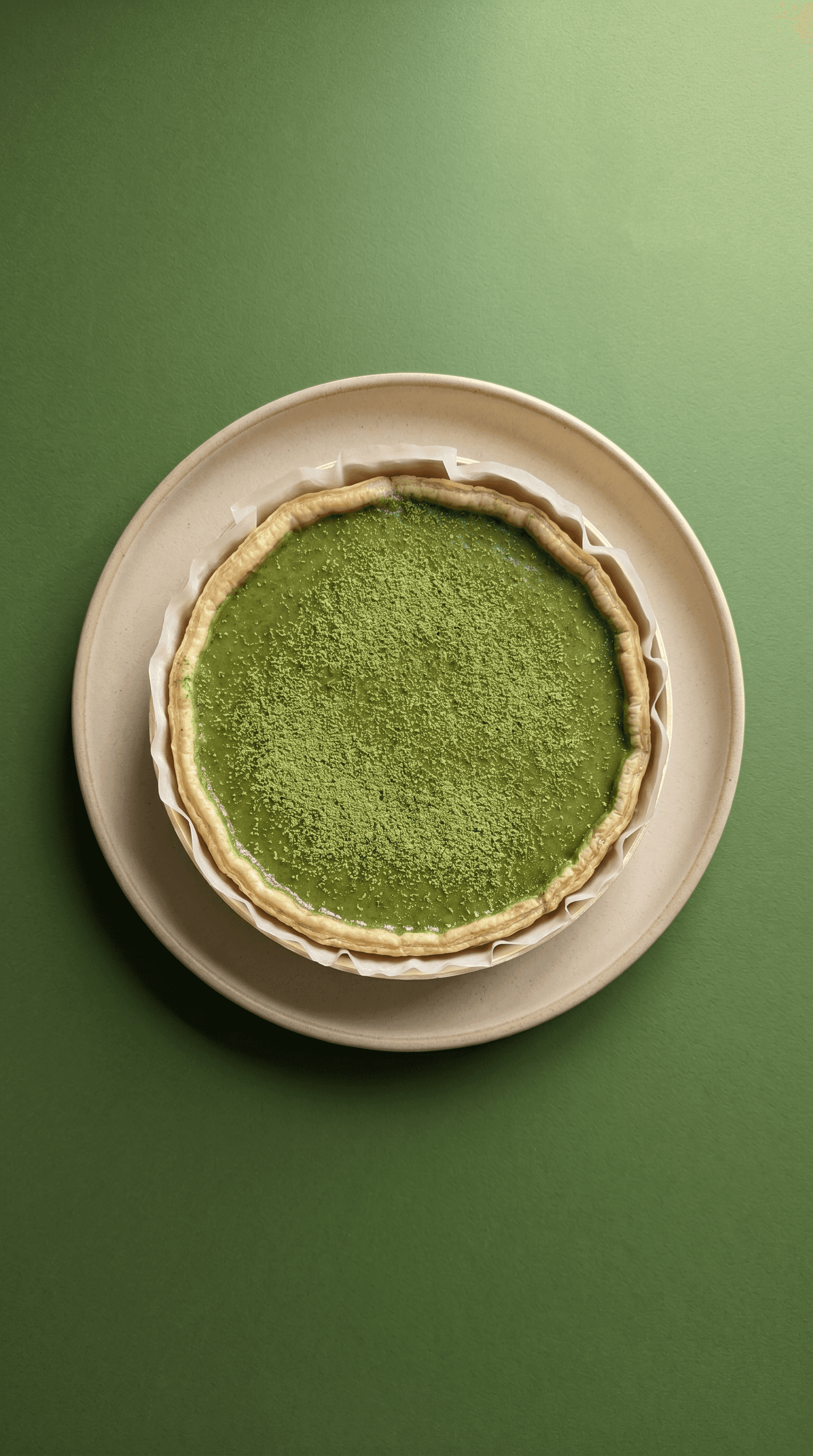 Matcha Parisian Flan van Mr. Saucy