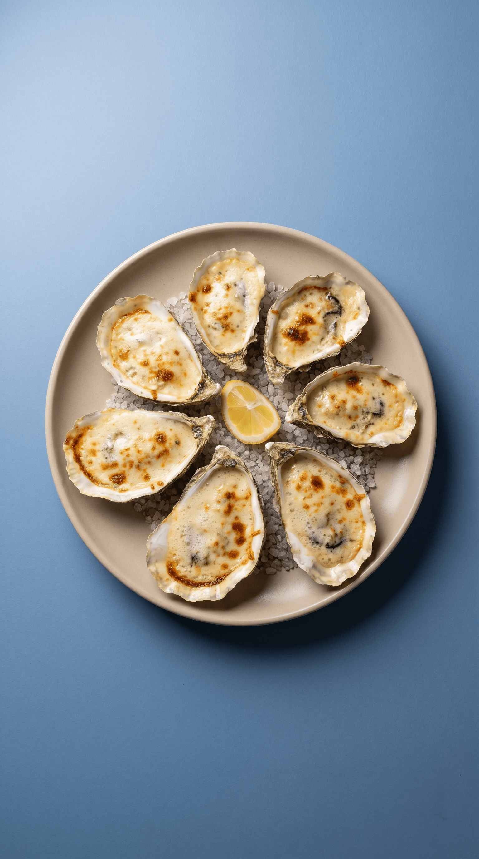 Oysters Gratinated with Champagne Sabayon