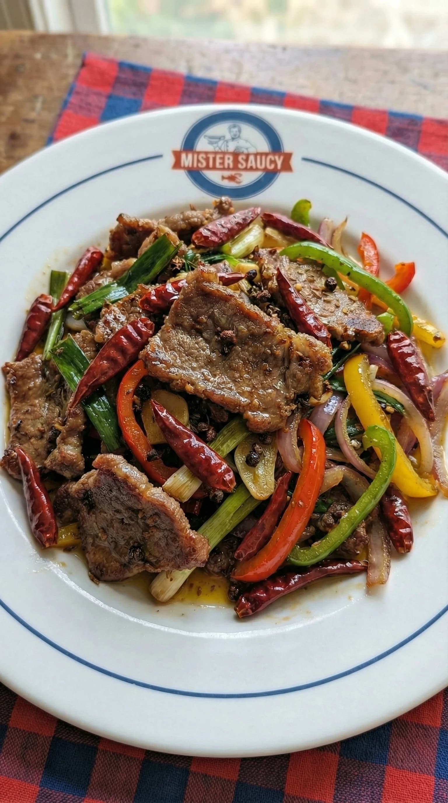 Szechuan Cumin Lamb with Peppers and Onions