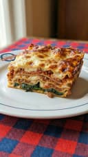 Lasagna with Bolognese with Ham & Spinach