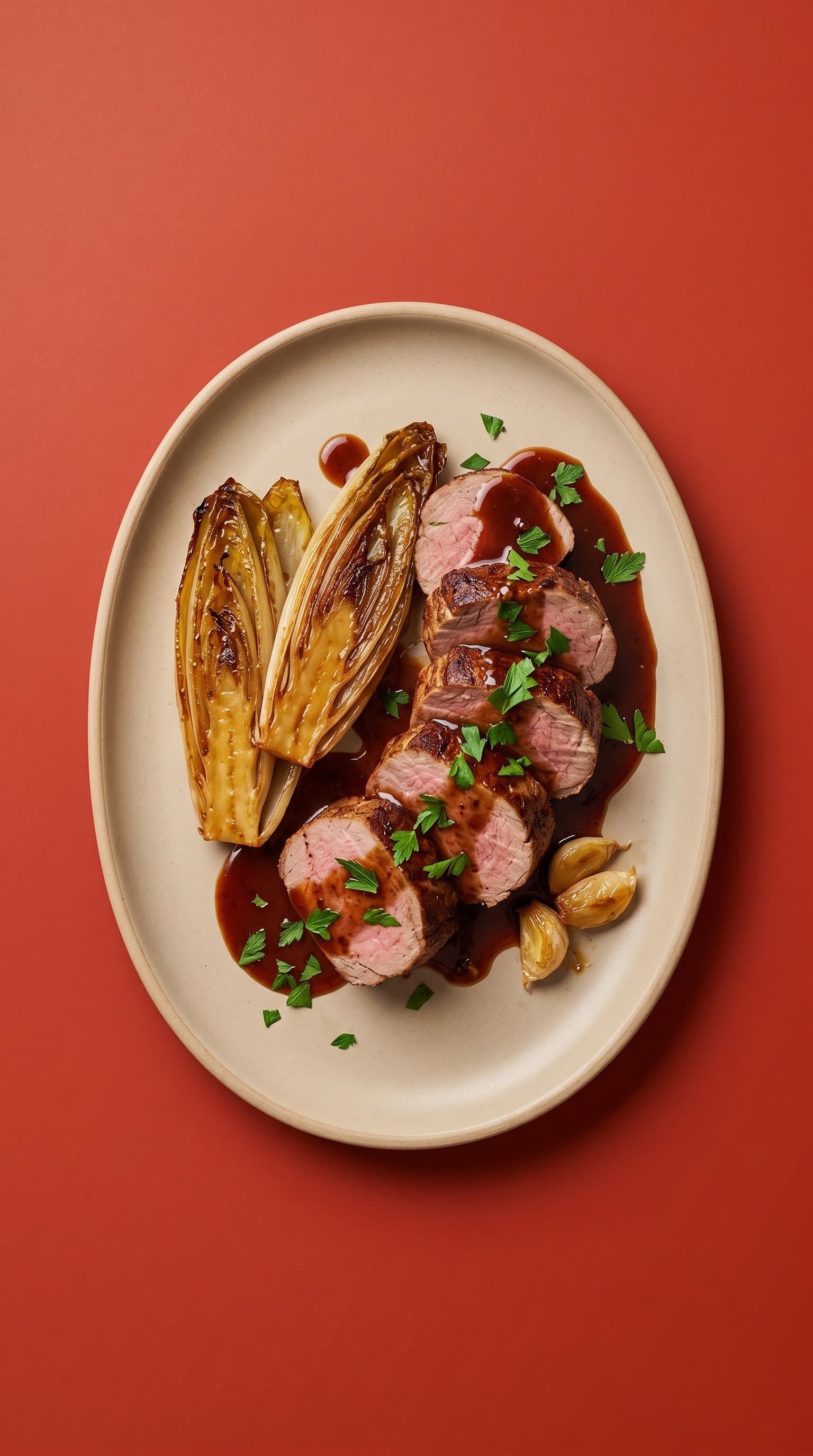 Roast Pork Tenderloin with Rodenbach Beer Reduction Sauce