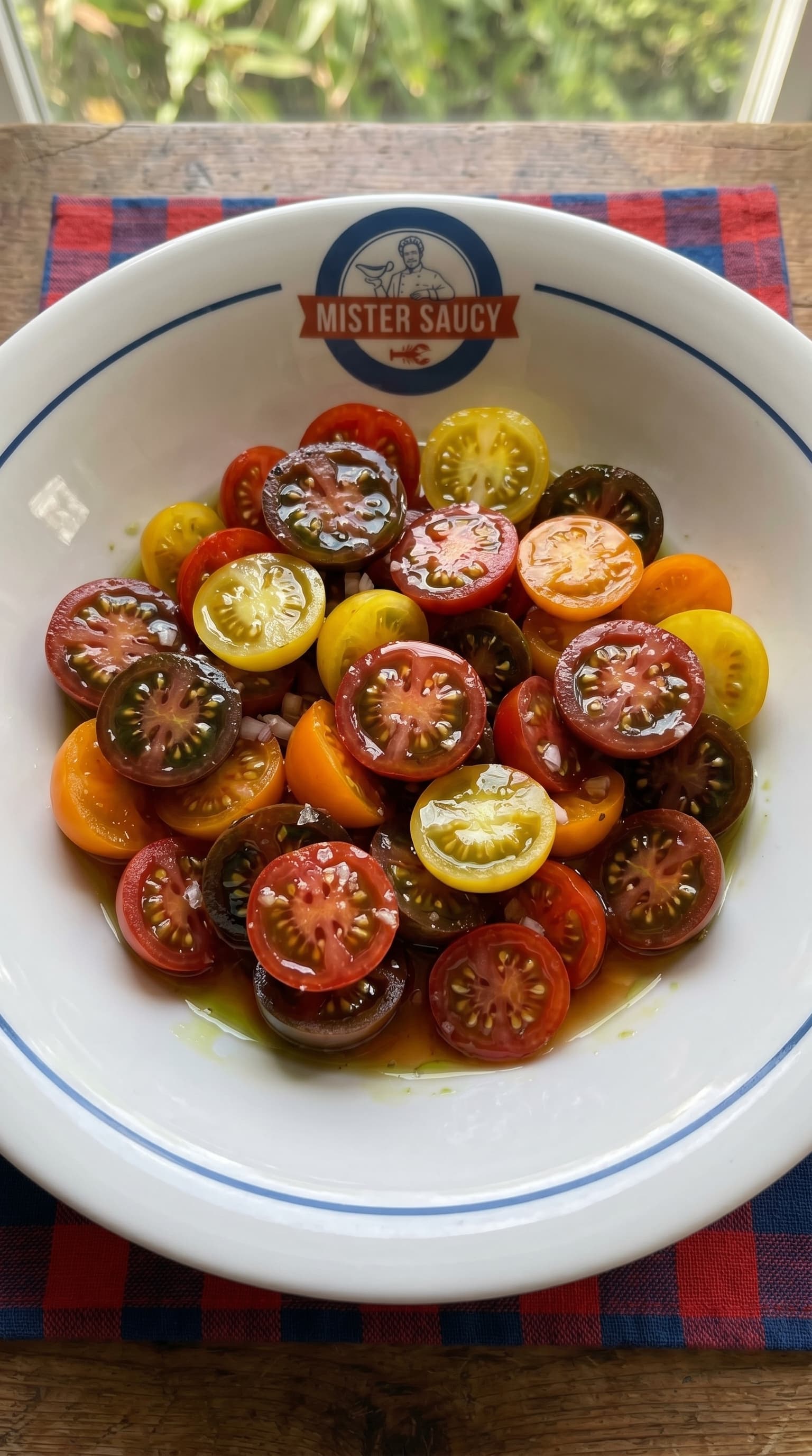 Product image: Salade de Tomates Cerises à la Vinaigrette d'Ail des Ours