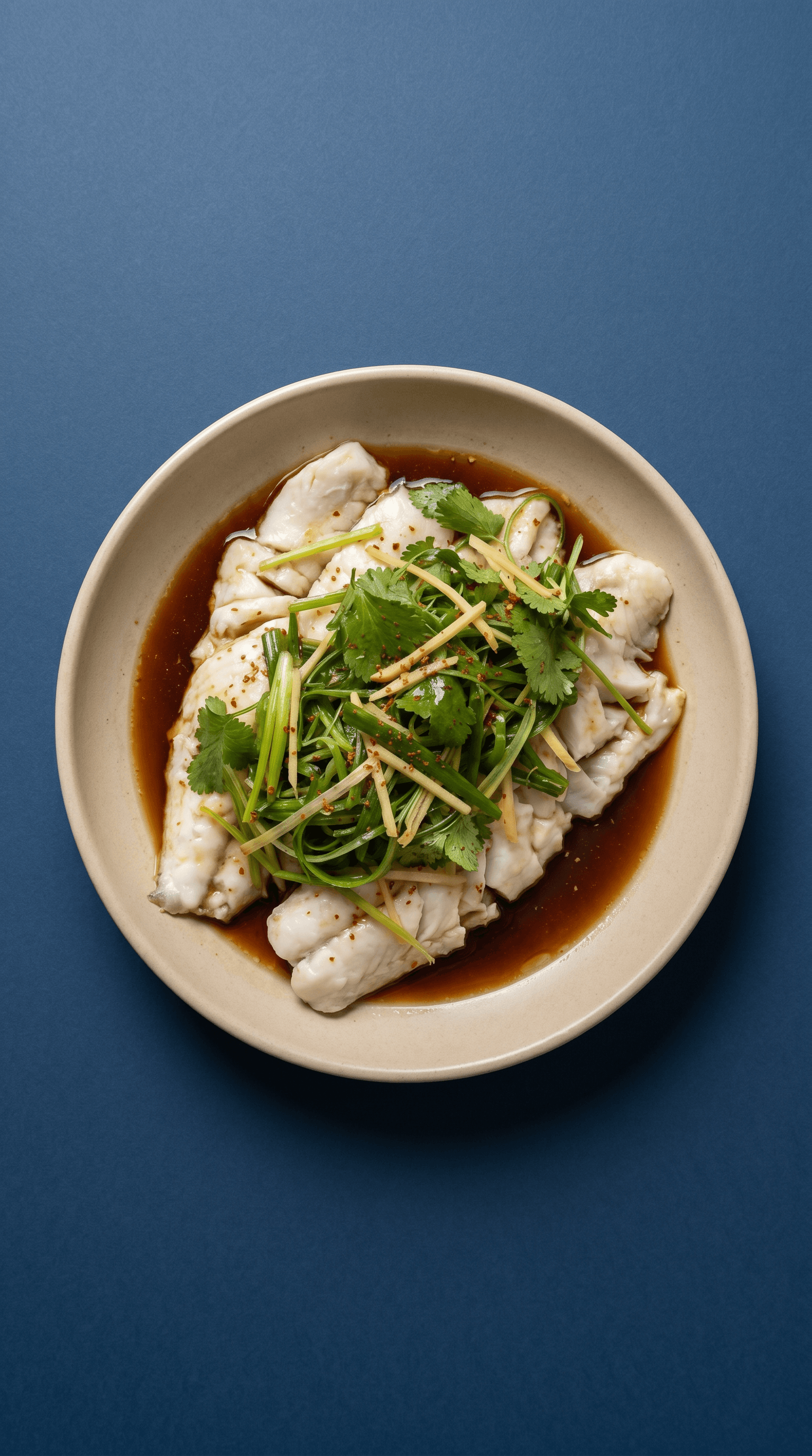 Sake-Steamed Sea Bream with Ginger-Scallion Sizzle and Gochugaru Infusion