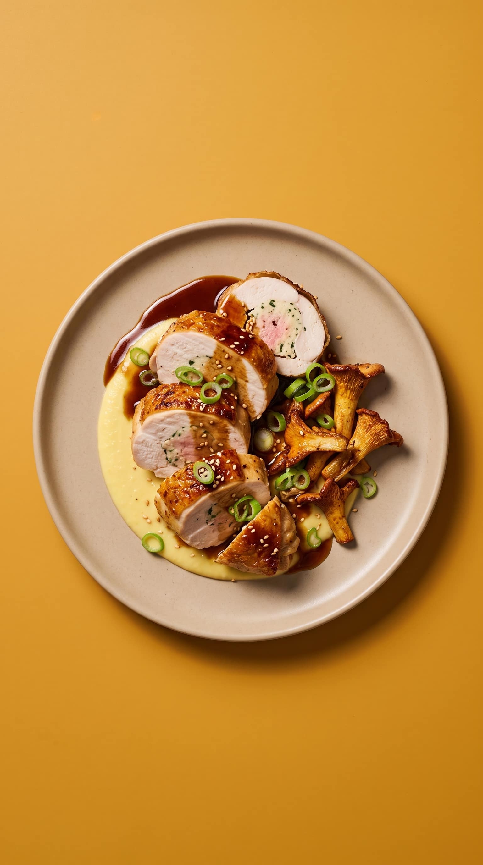 Recipe image: Recette de ballotine de volaille au gochujang et estragon