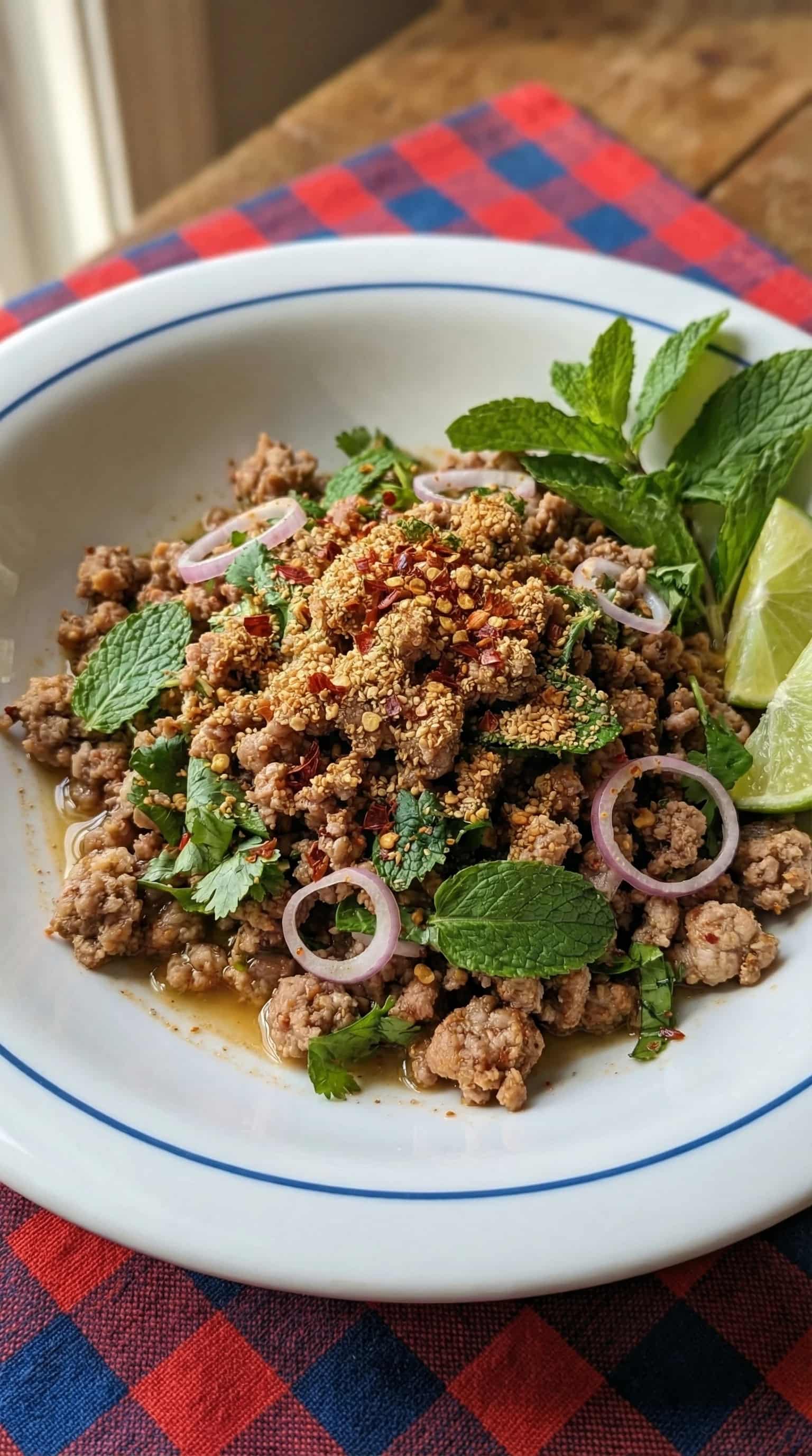Spicy Thai Minced Pork Salad (Larb Moo)