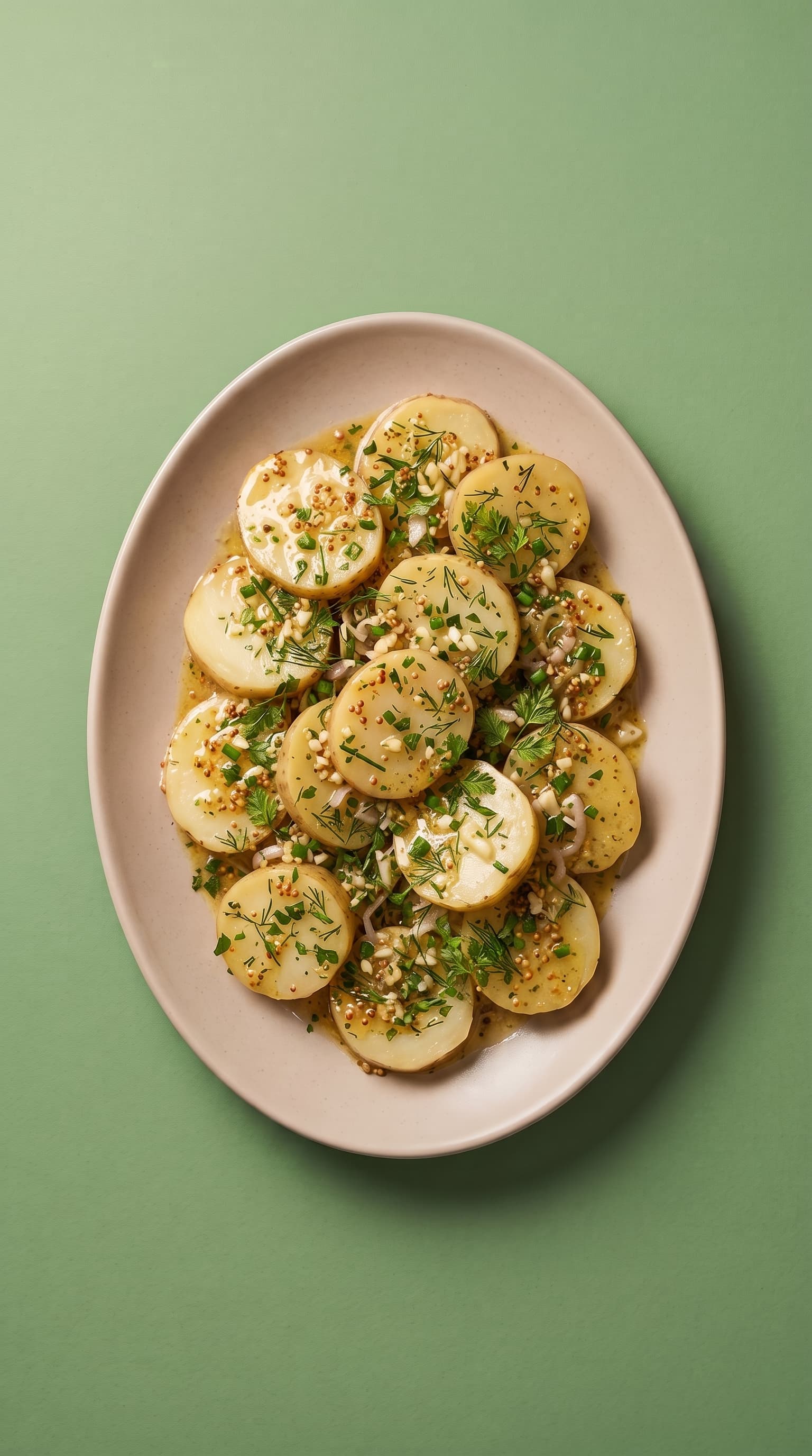 Classic French Potato Salad, Warm and Cold Wine Versions