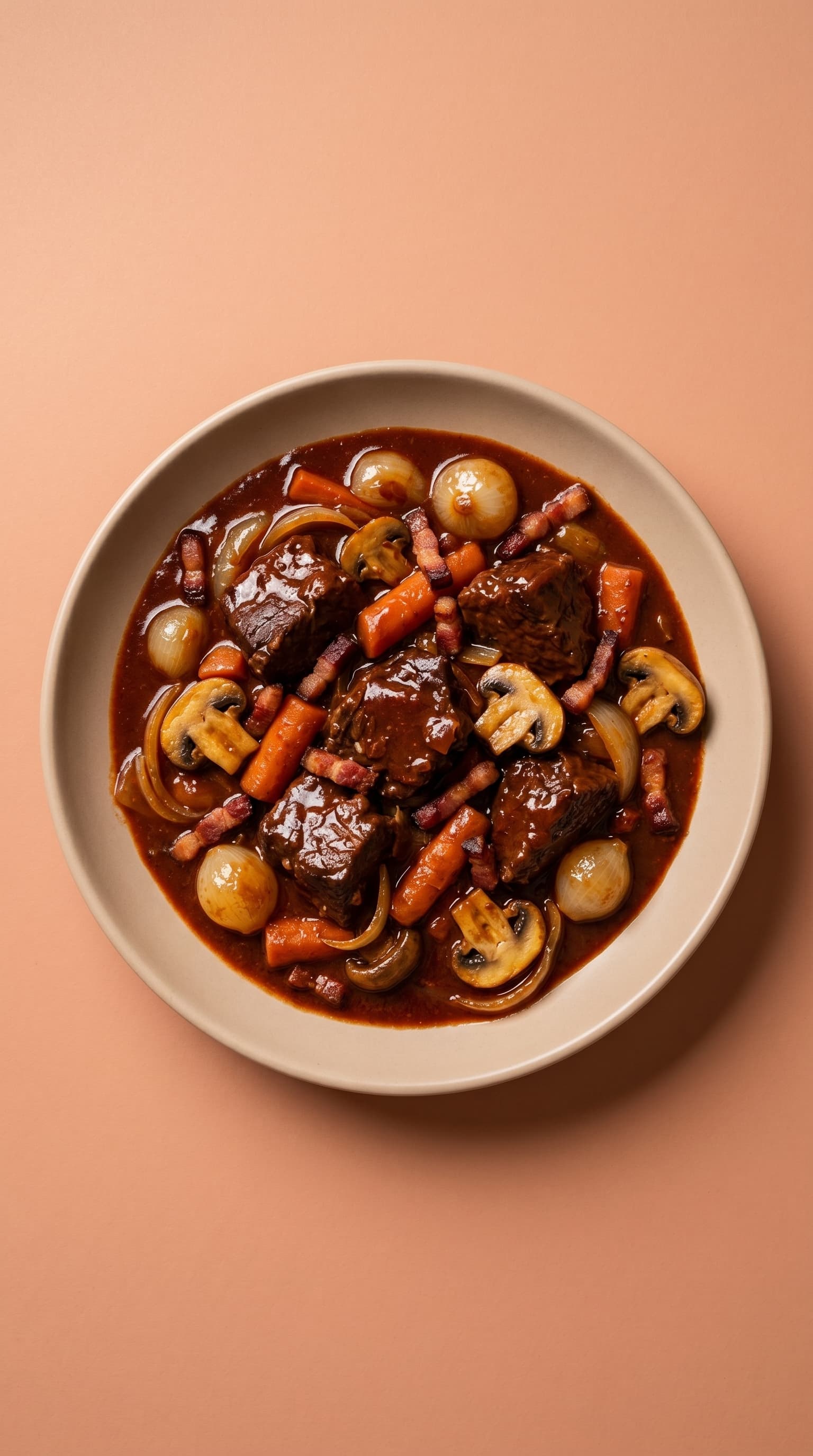 Gochujang Beef Bourguignon with Rich Savory Sauce