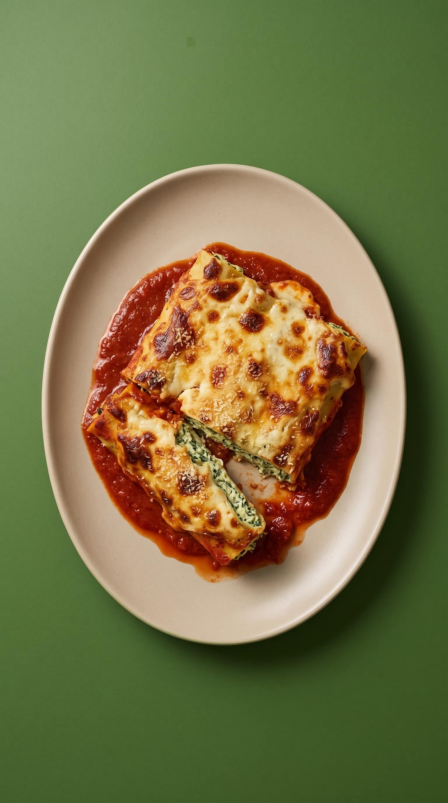 Recipe image: Cannelloni au four, sauce tomate rôtie et parmesan