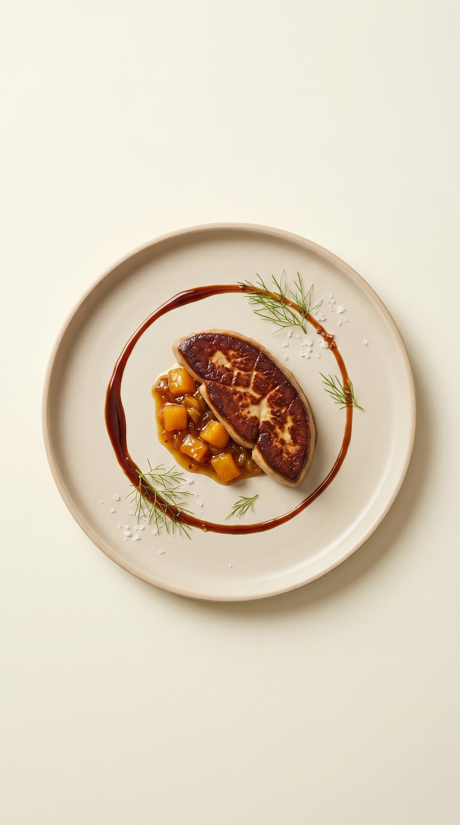 Seared Foie Gras with Mango Ginger Chutney and Star Anise Jus