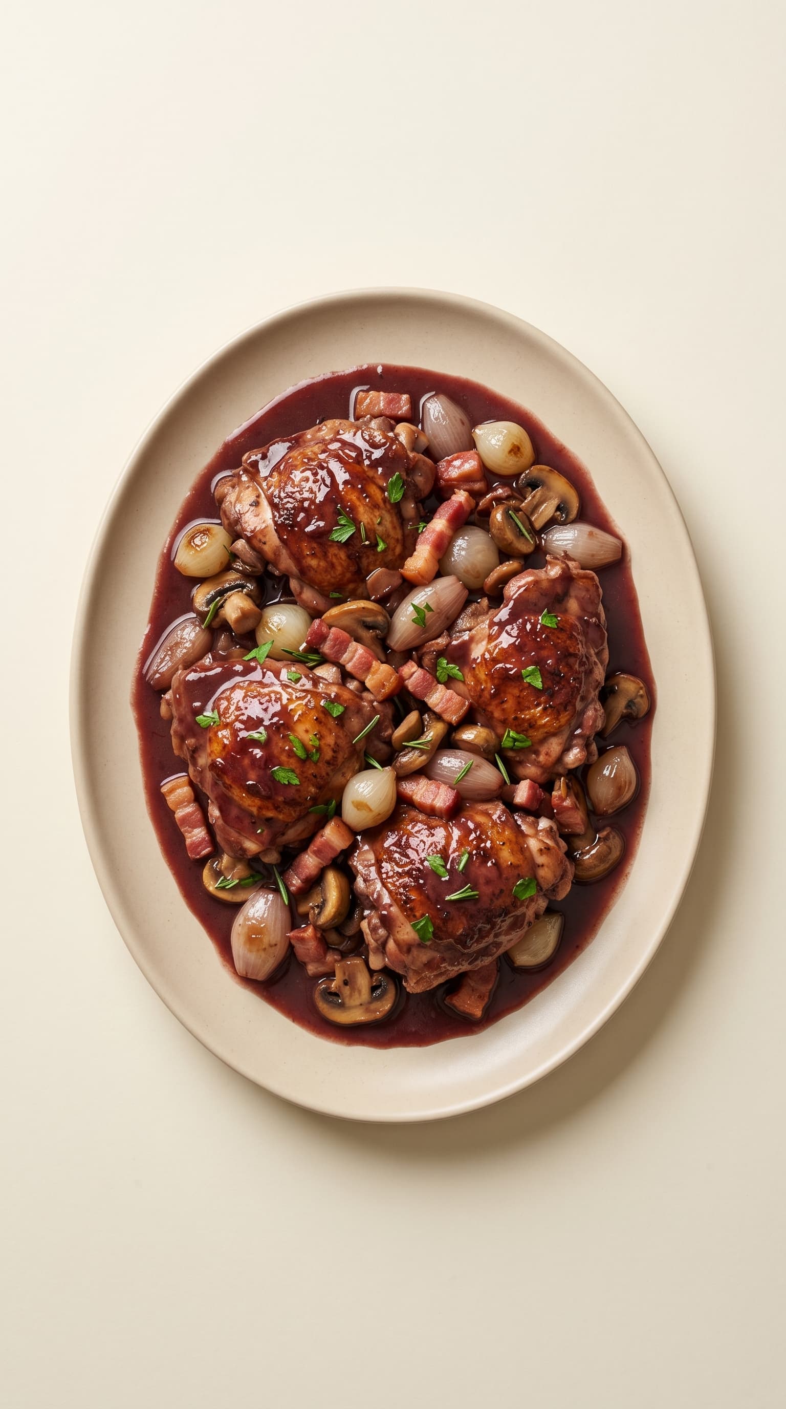 Coq au Vin d'Arbois, a Classic French Braised Rooster Stew
