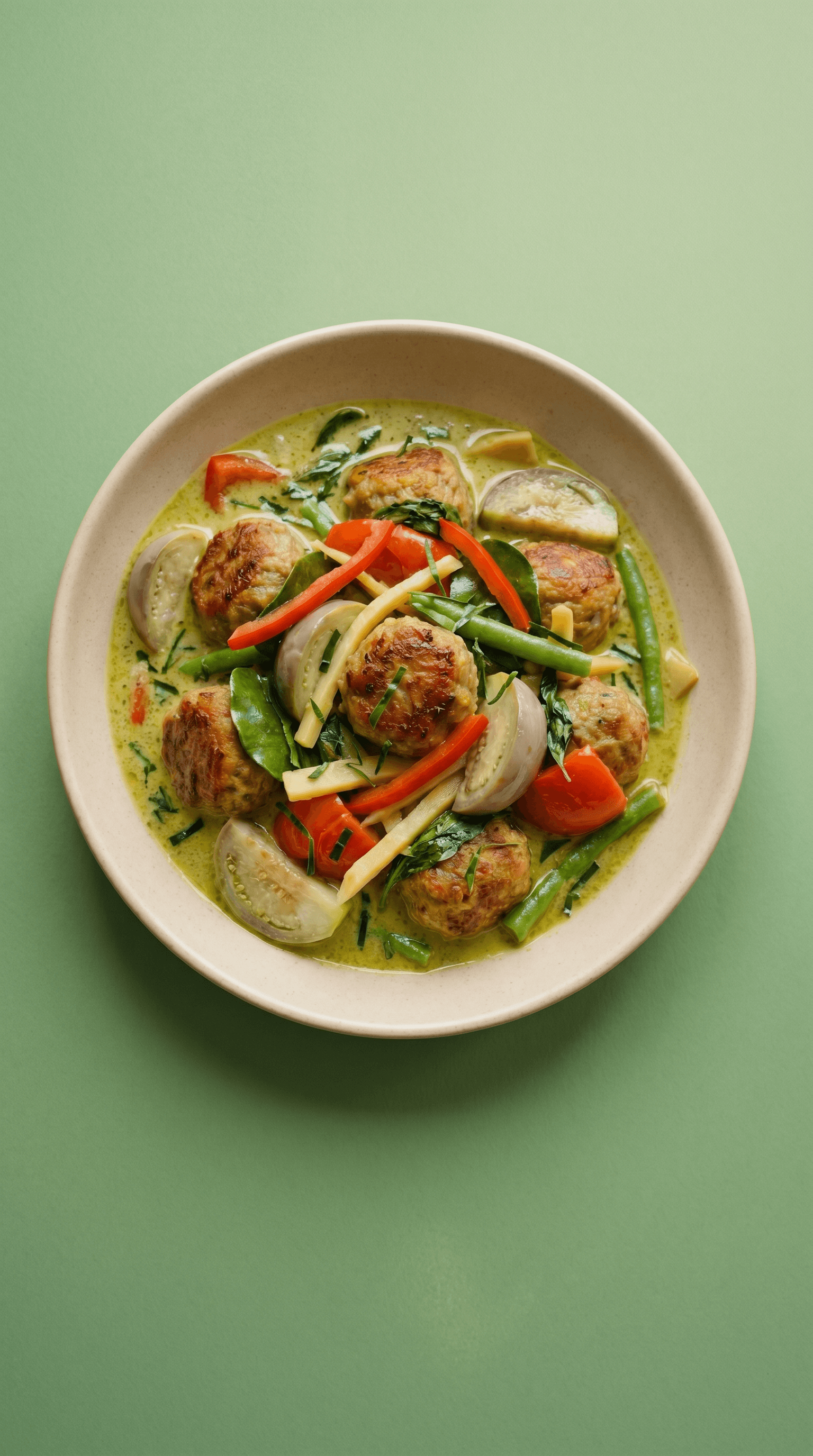 Veal and Pork Meatball Green Curry de Mr. Saucy