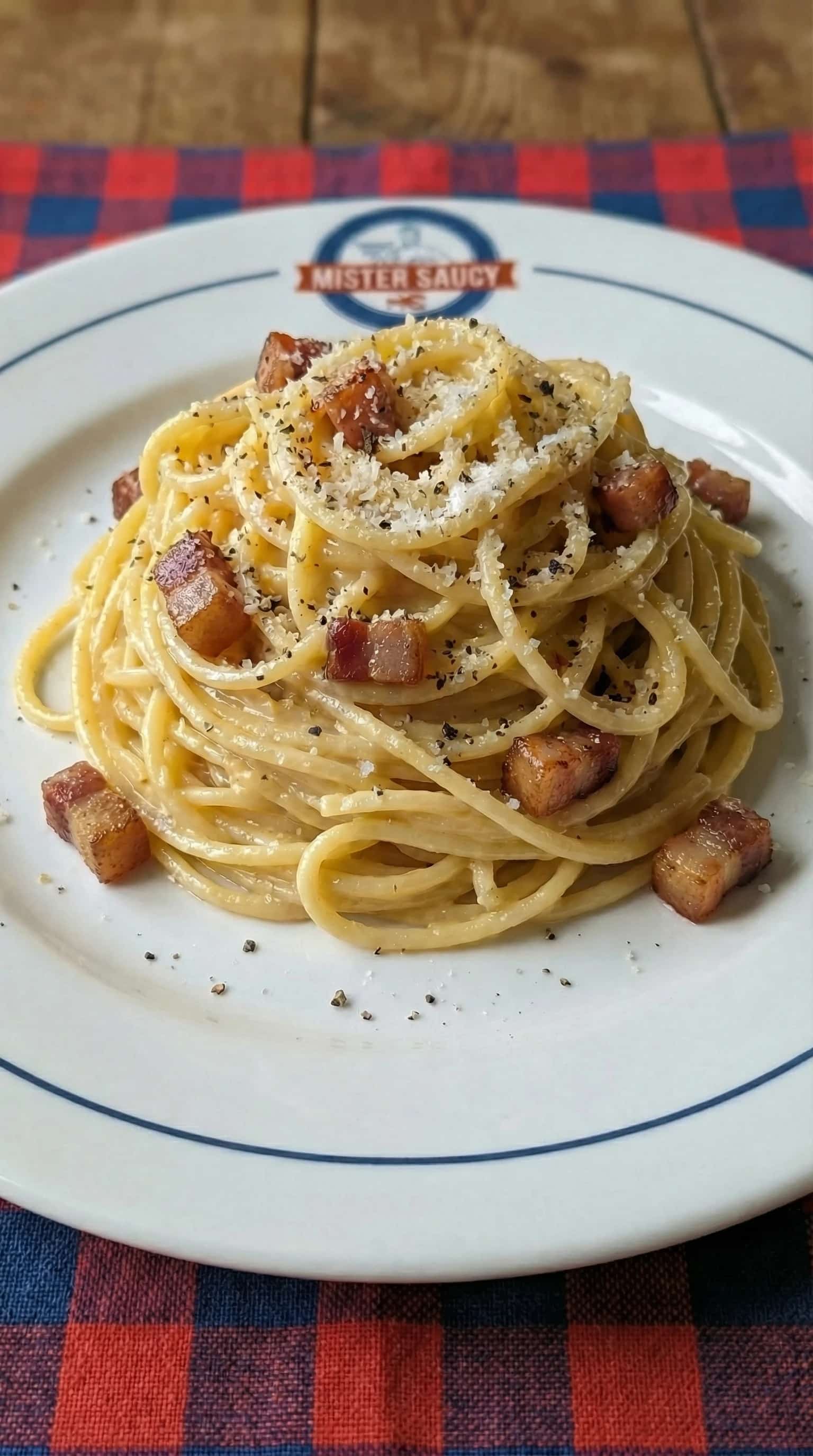Recipe image: Spaghetti Carbonara Authentique