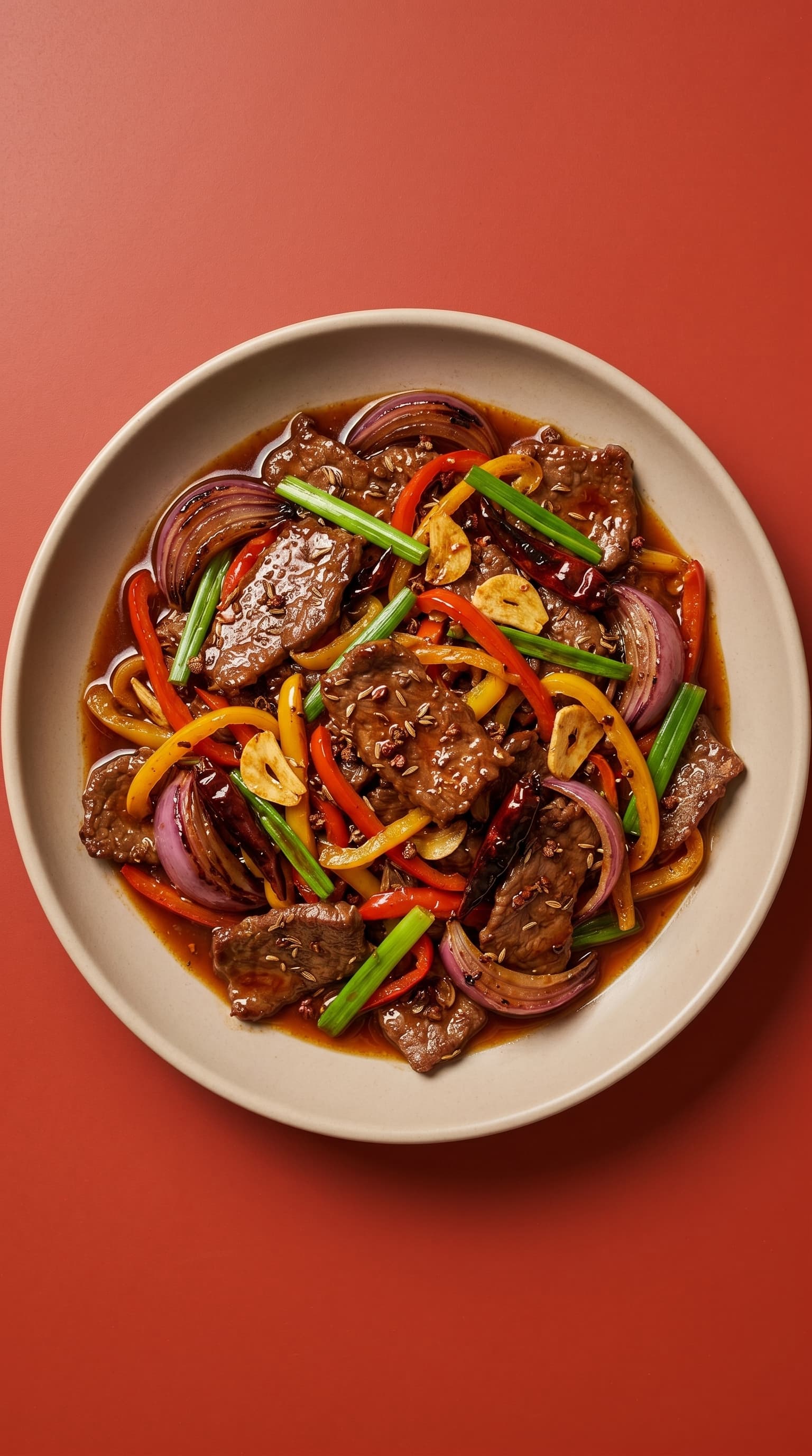 Szechuan Cumin Beef Wok with Belgian Blonde Ale Glaze