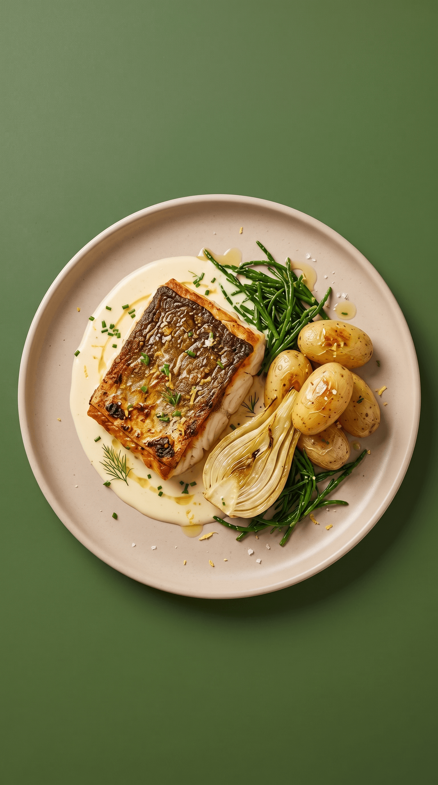 Roasted Turbot Recipe with Vermouth Beurre Blanc and Fennel