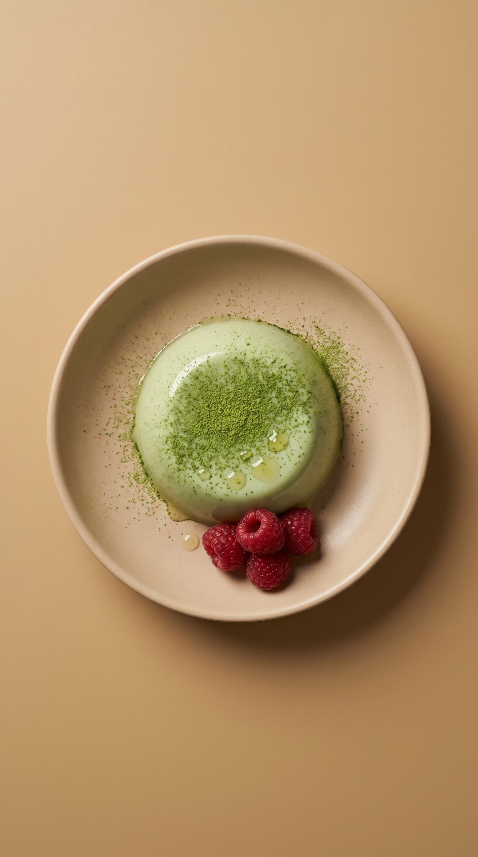 Matcha Panna Cotta with Yuzu Citrus