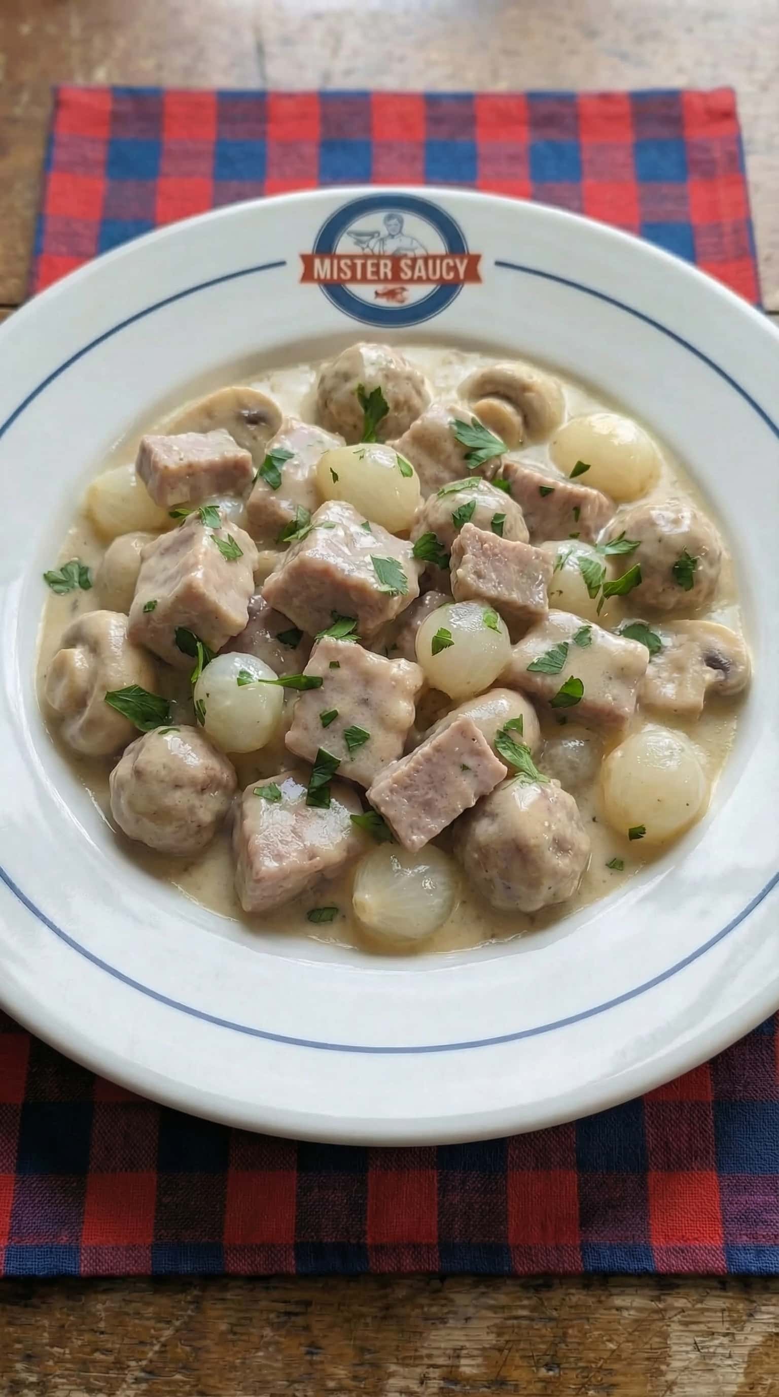 Recipe image: Koninklijke Belgische Kalfsragout (Blanquette de Veau Royale)