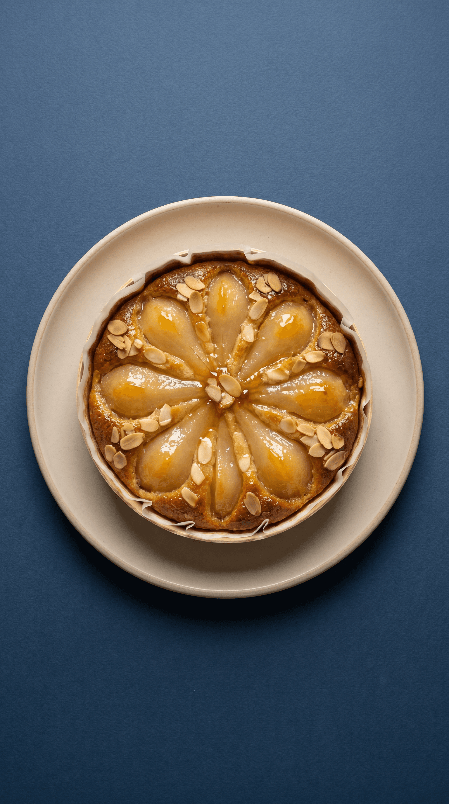 Almond Pain de Gênes Pear Sundial Tart