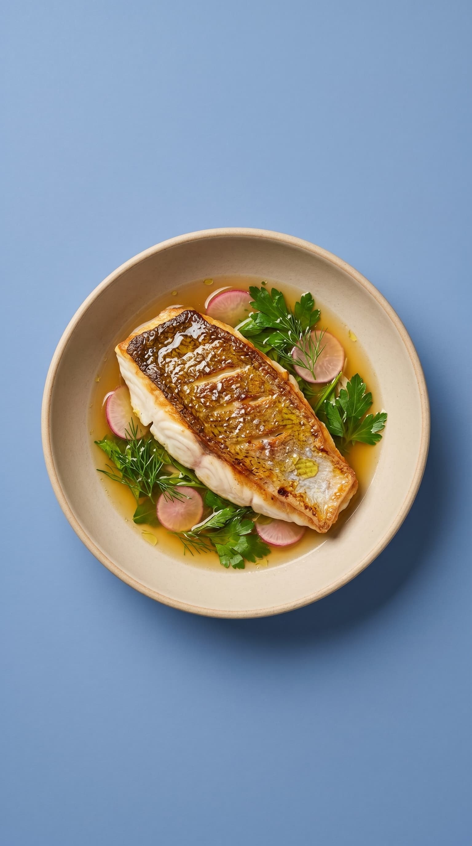 Lemongrass Fish Broth with Seared Fillet and Potatoes