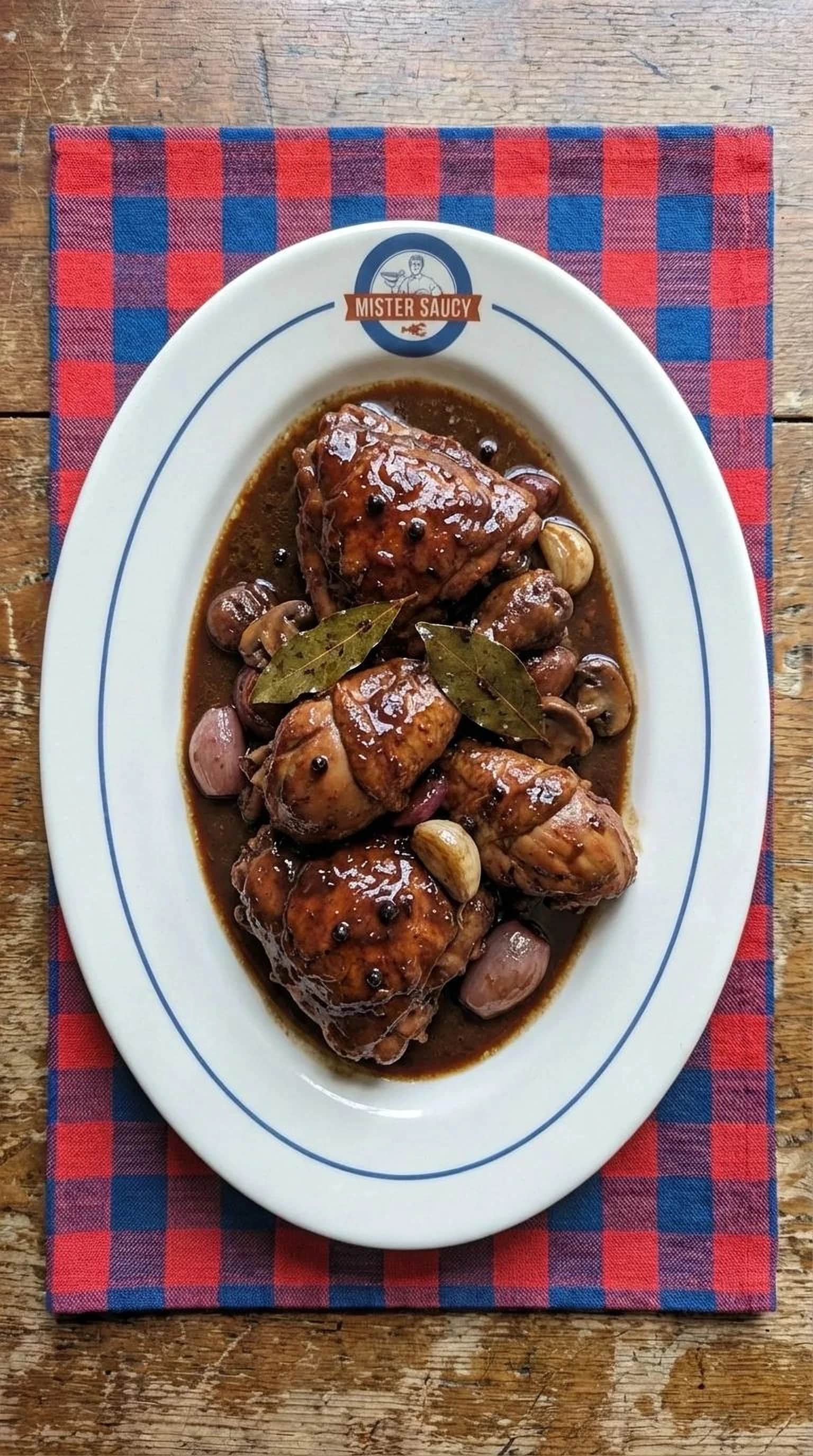 Red Wine-Infused Chicken Adobo Grand Veneur