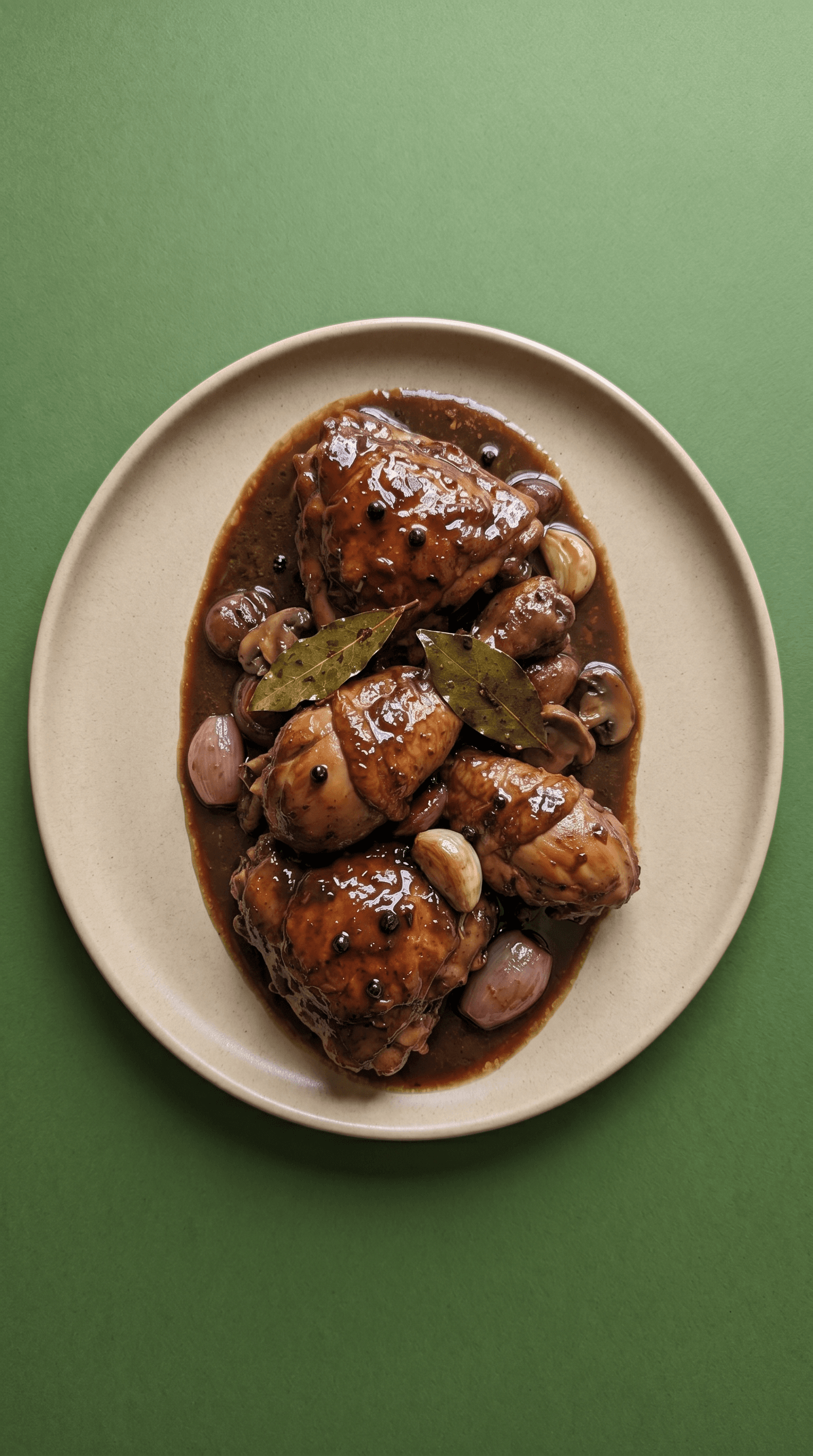 Coq au vin des Philippines de Mr. Saucy, repas à domicile