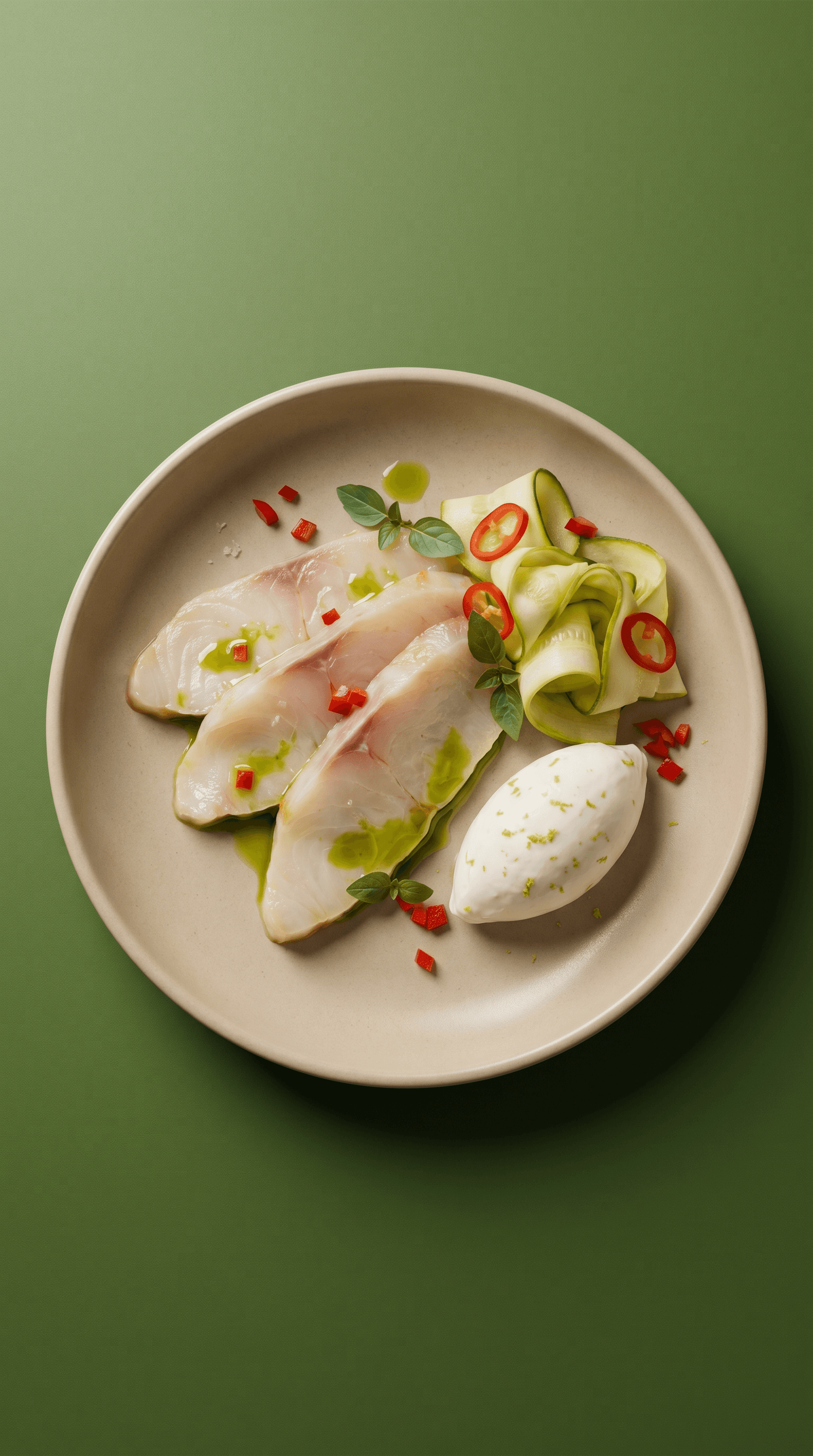 Halibut Gravlax with Kaffir Lime, Thai Basil & Red Chili