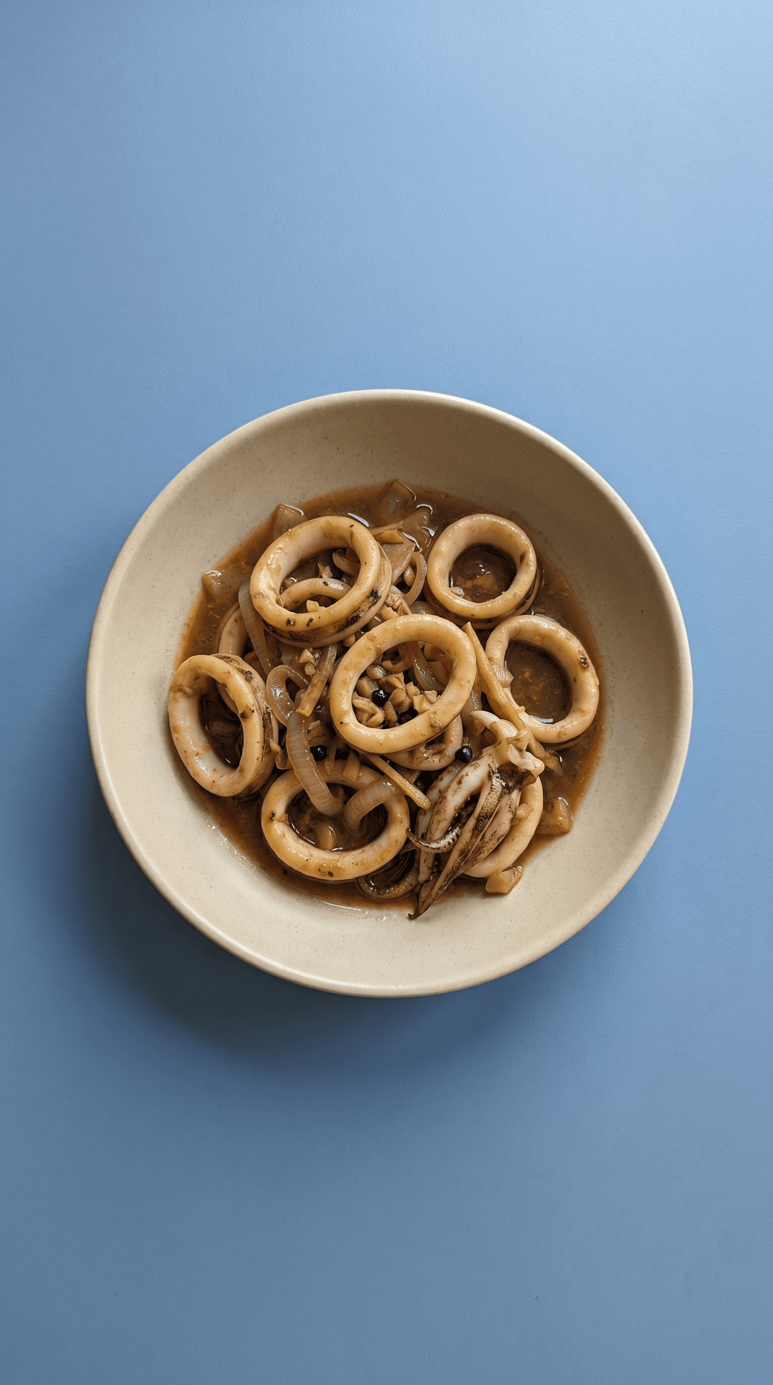 Recipe image: Squid Adobo with White Wine Reduction