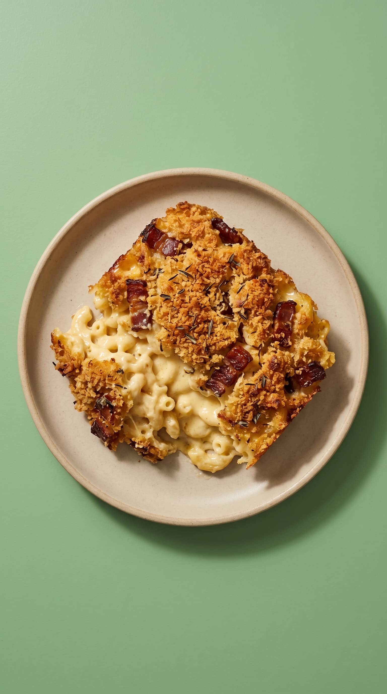 Recipe image: Bacon Mac and Cheese with a Three-Cheese Sauce