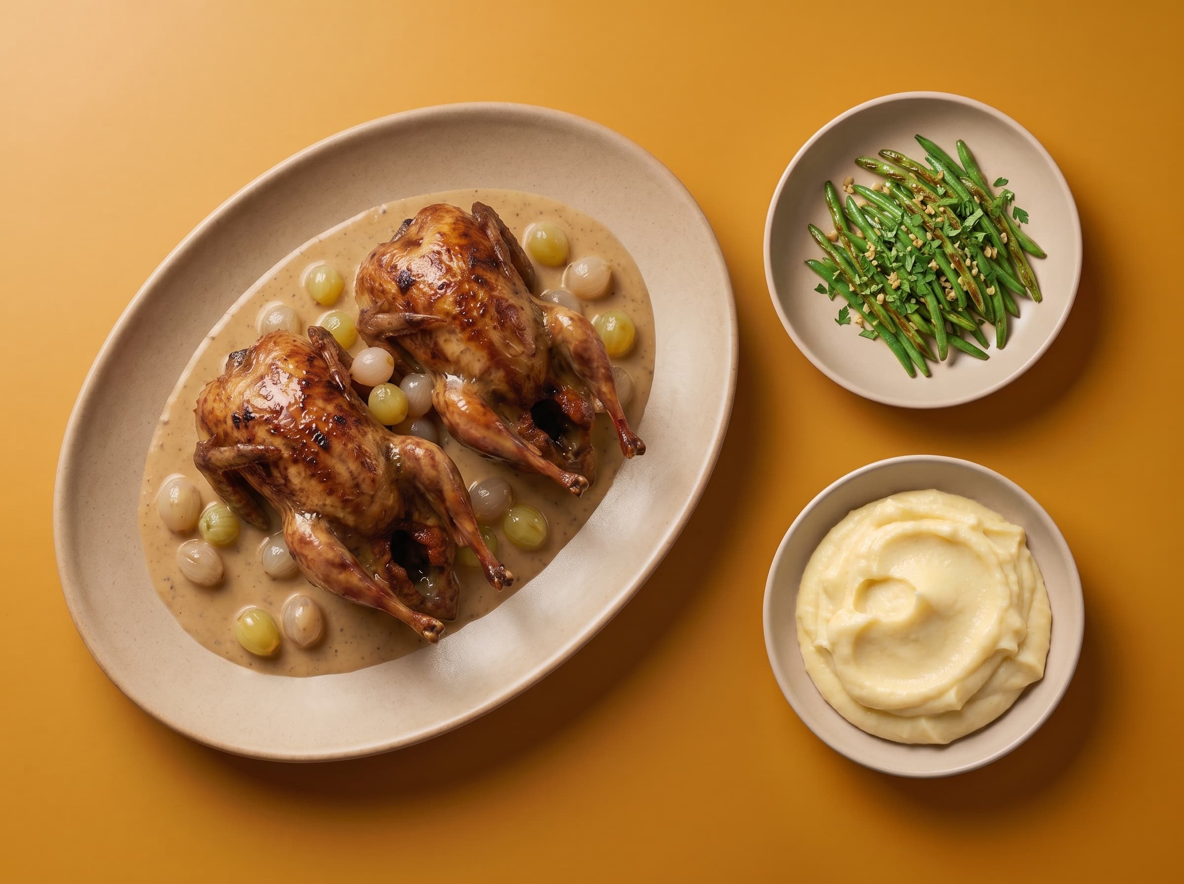 Roasted Pigeon with White Grapes by Mr. Saucy, delivered chilled at home