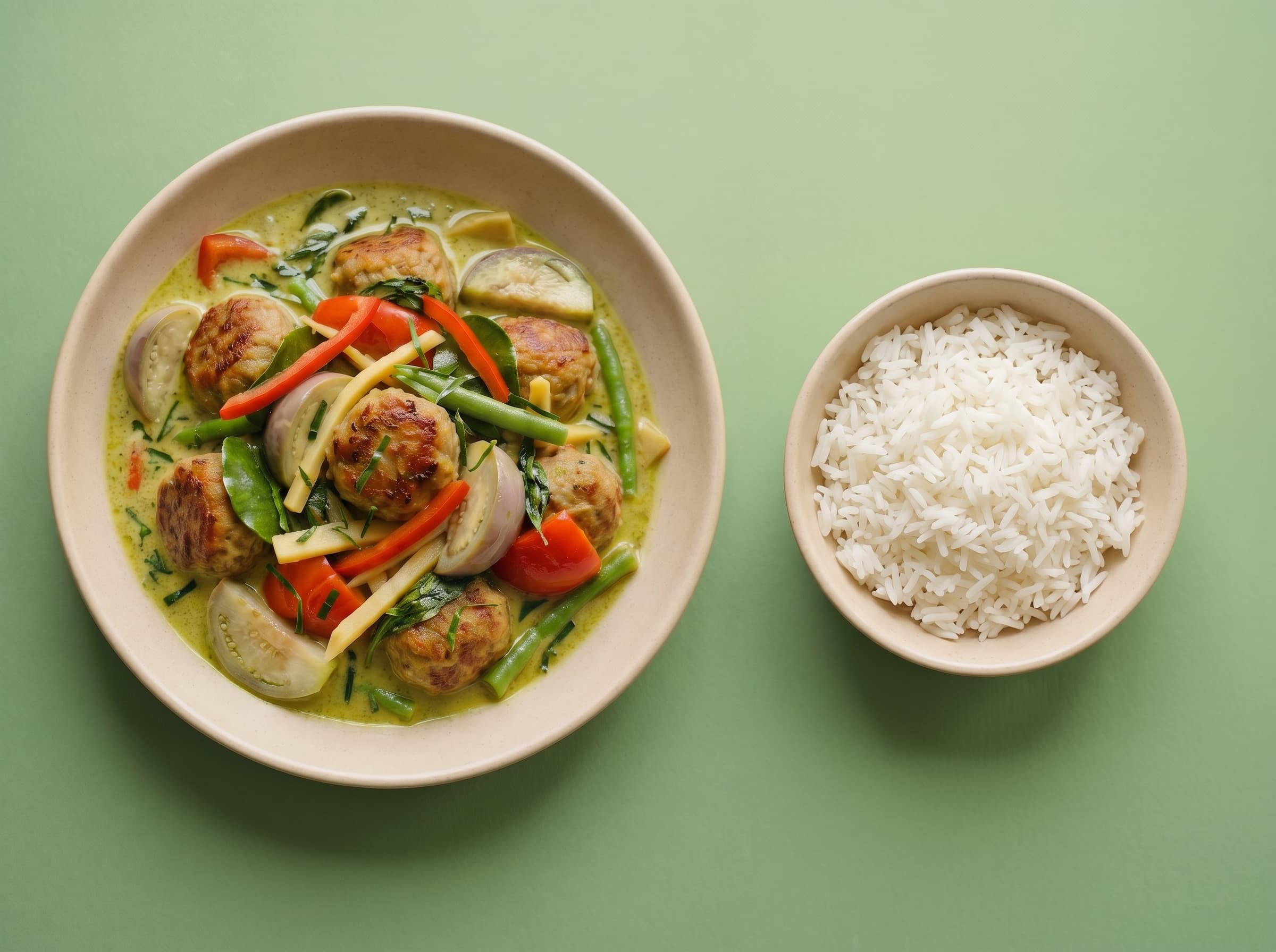 Green Curry with Meatballs by Mr. Saucy, delivered chilled at home