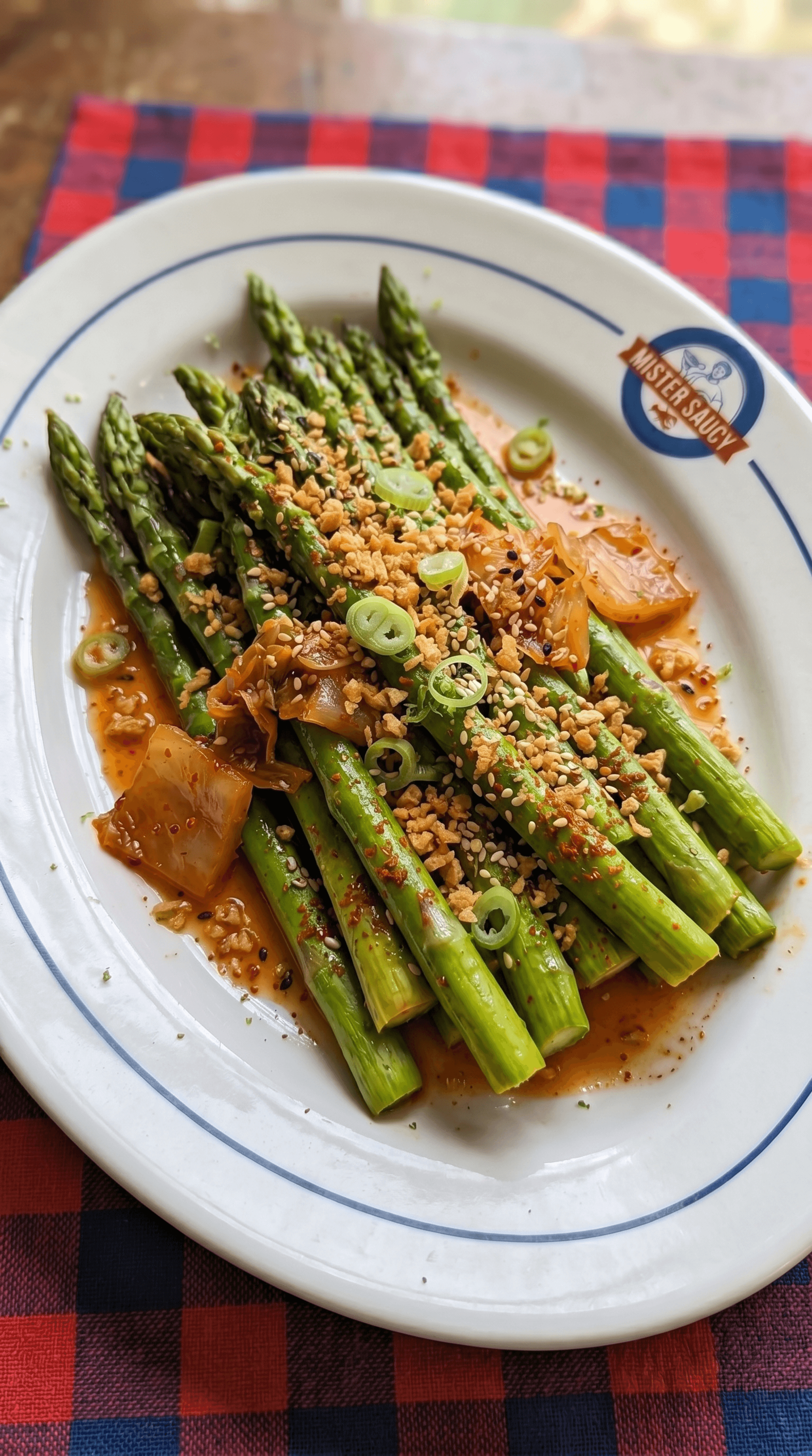 Asperges au Kimchi et Citron Vert