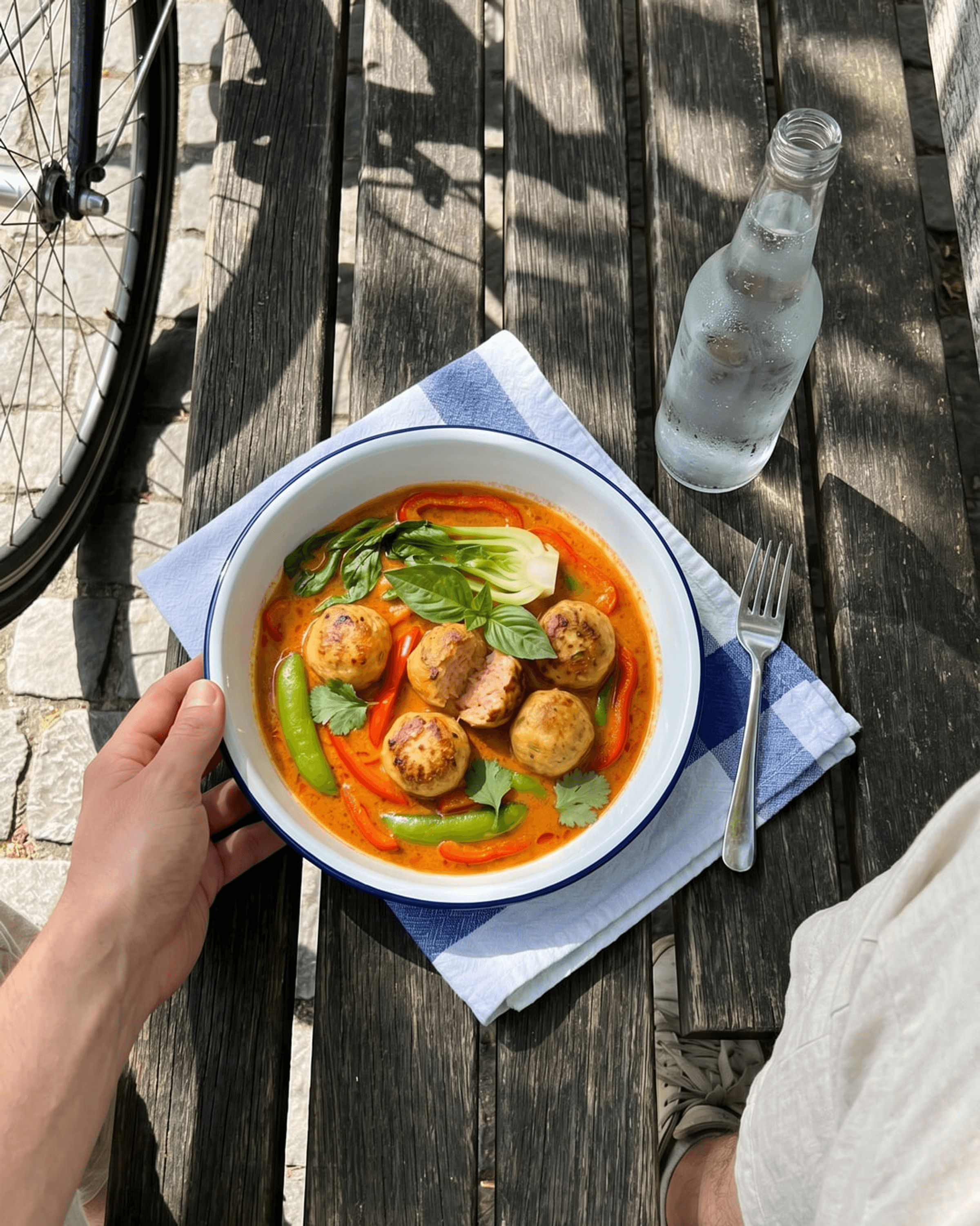 Fish Quenelles in Red Curry