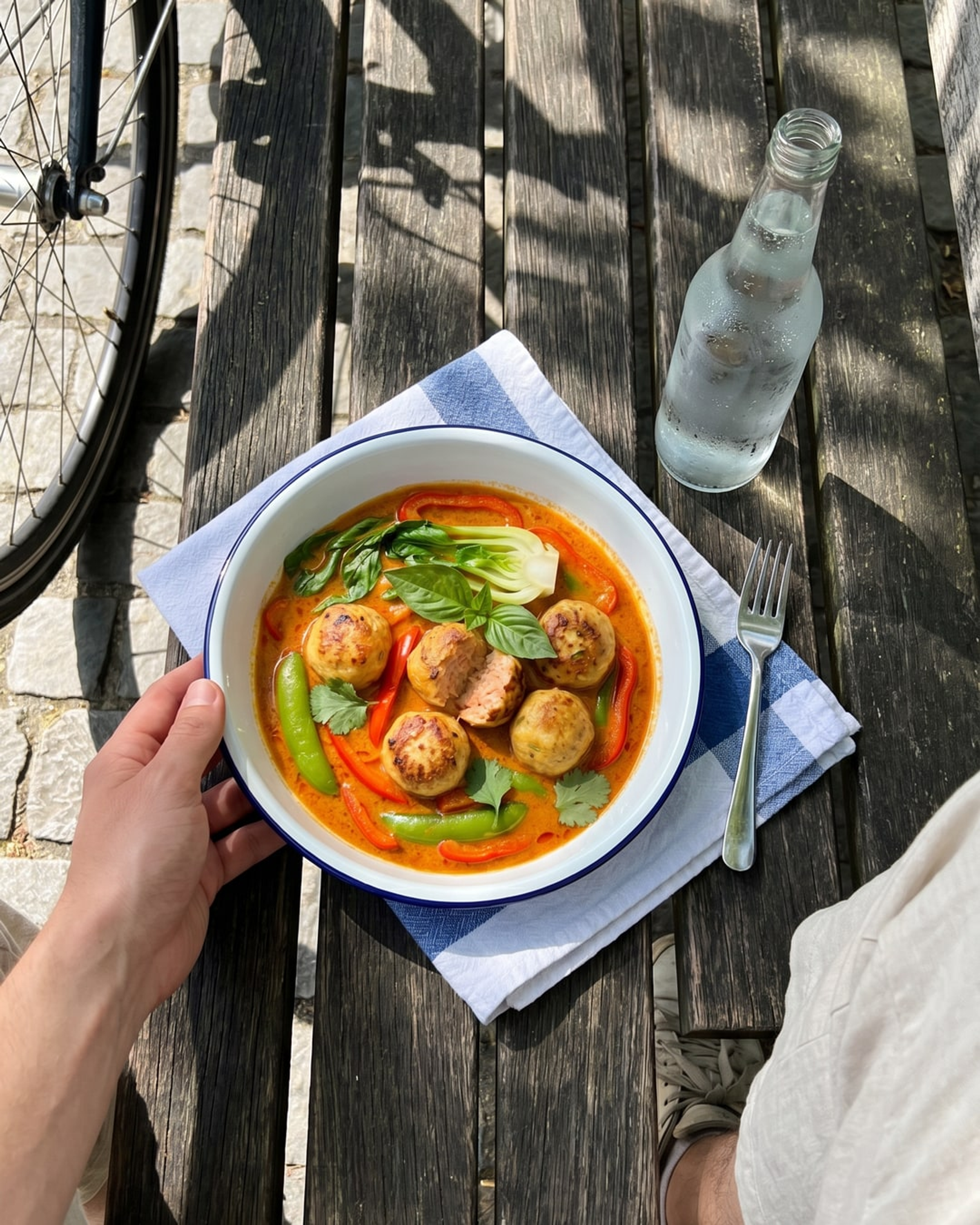 Fish Quenelles in Red Curry