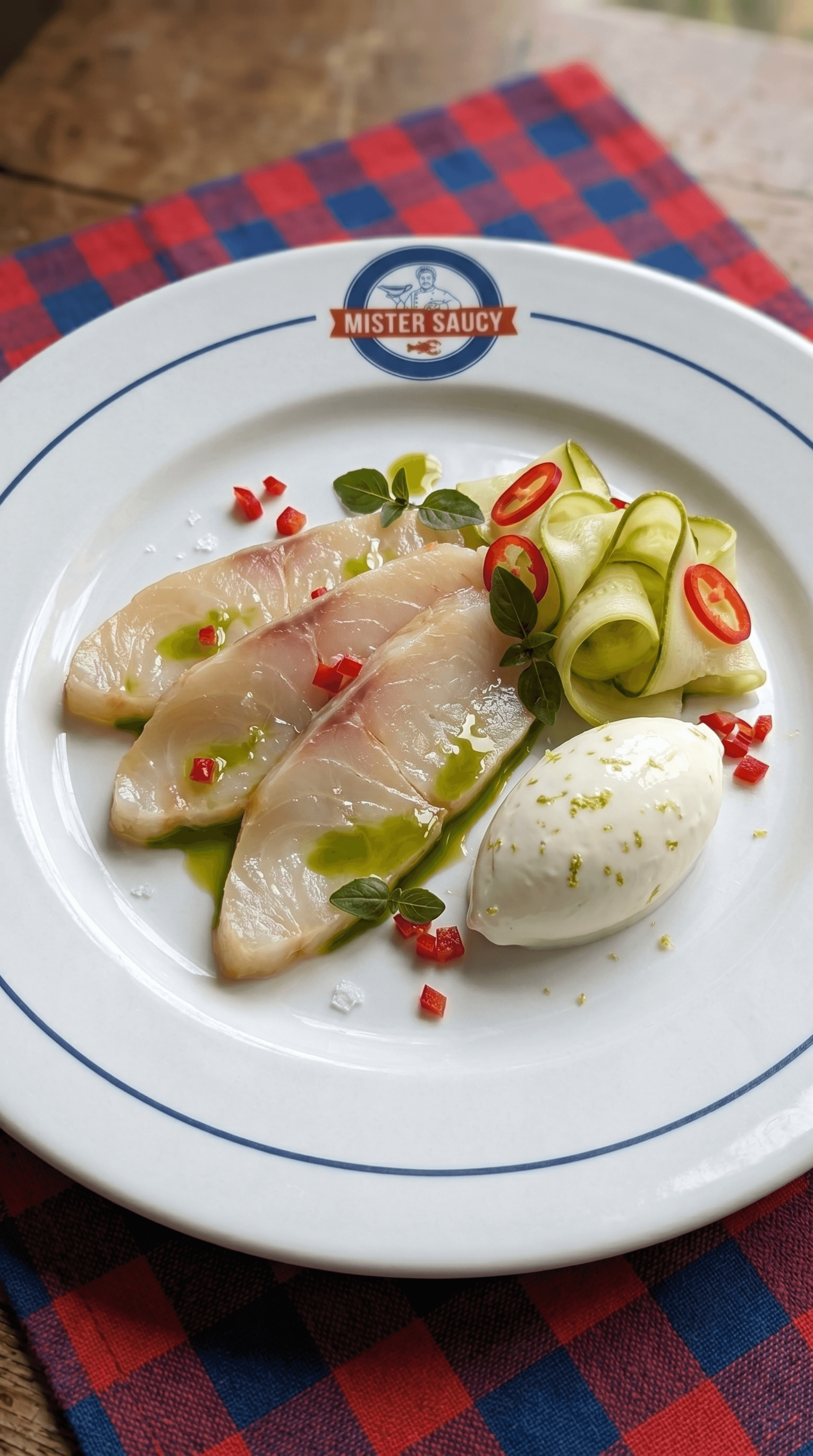 Gravlax de Flétan au Citron Kaffir