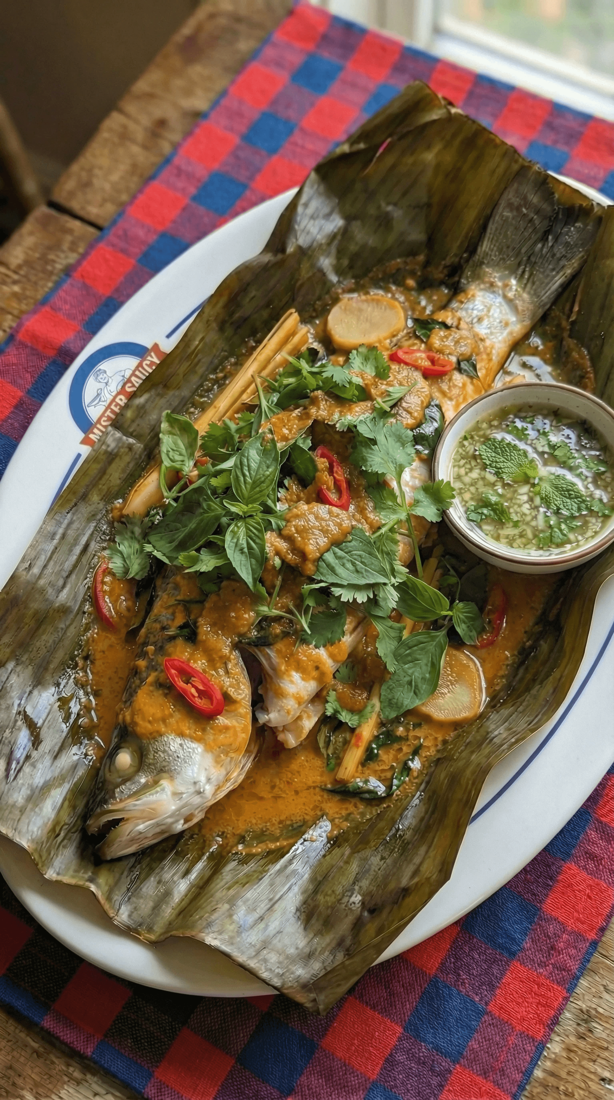 Herbal Curry Steamed Sea Bass