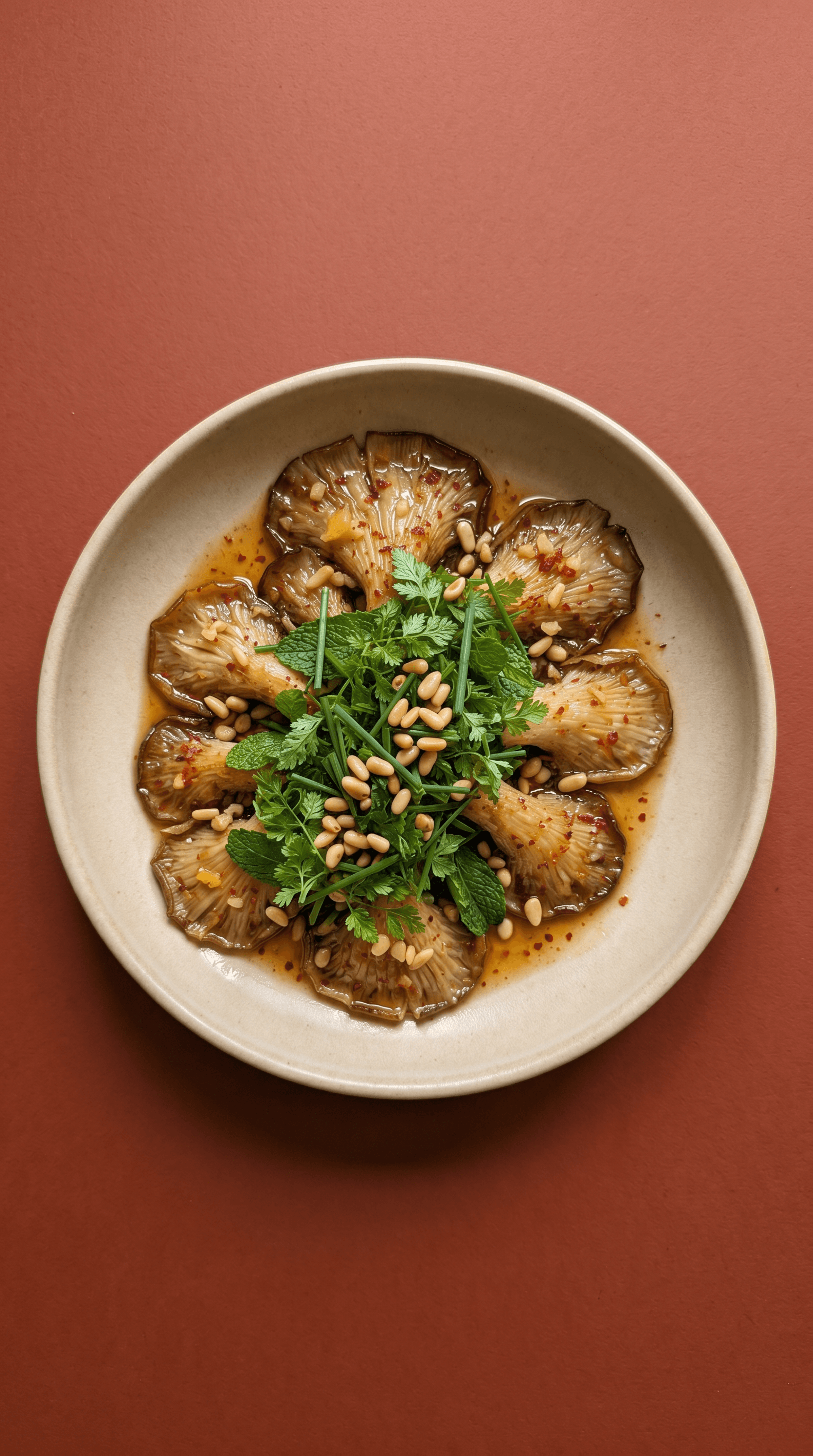 Oesterzwammen met Koreaanse Sauce Vierge