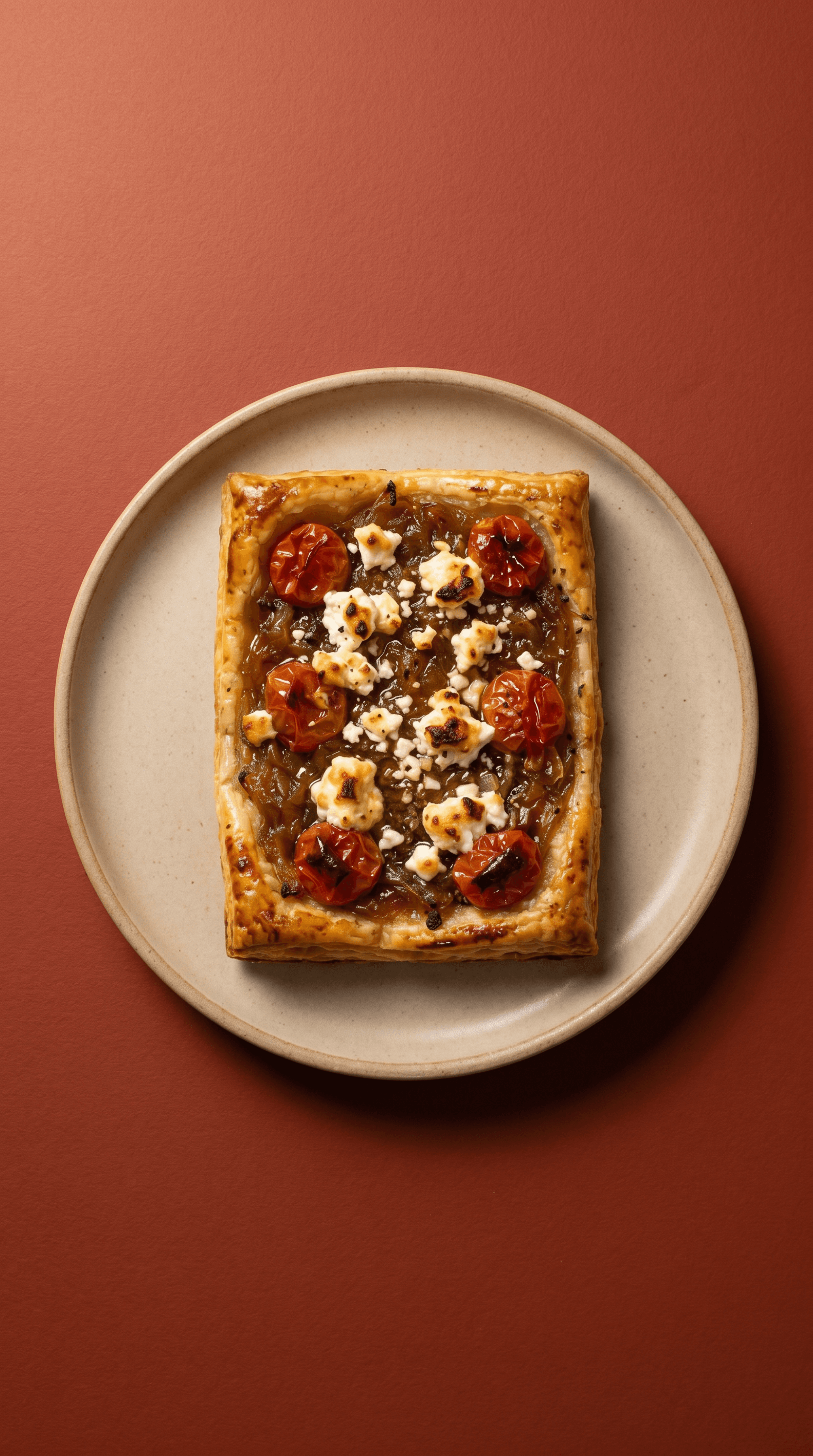 Pissaladière aux tomates et fromage de chèvre