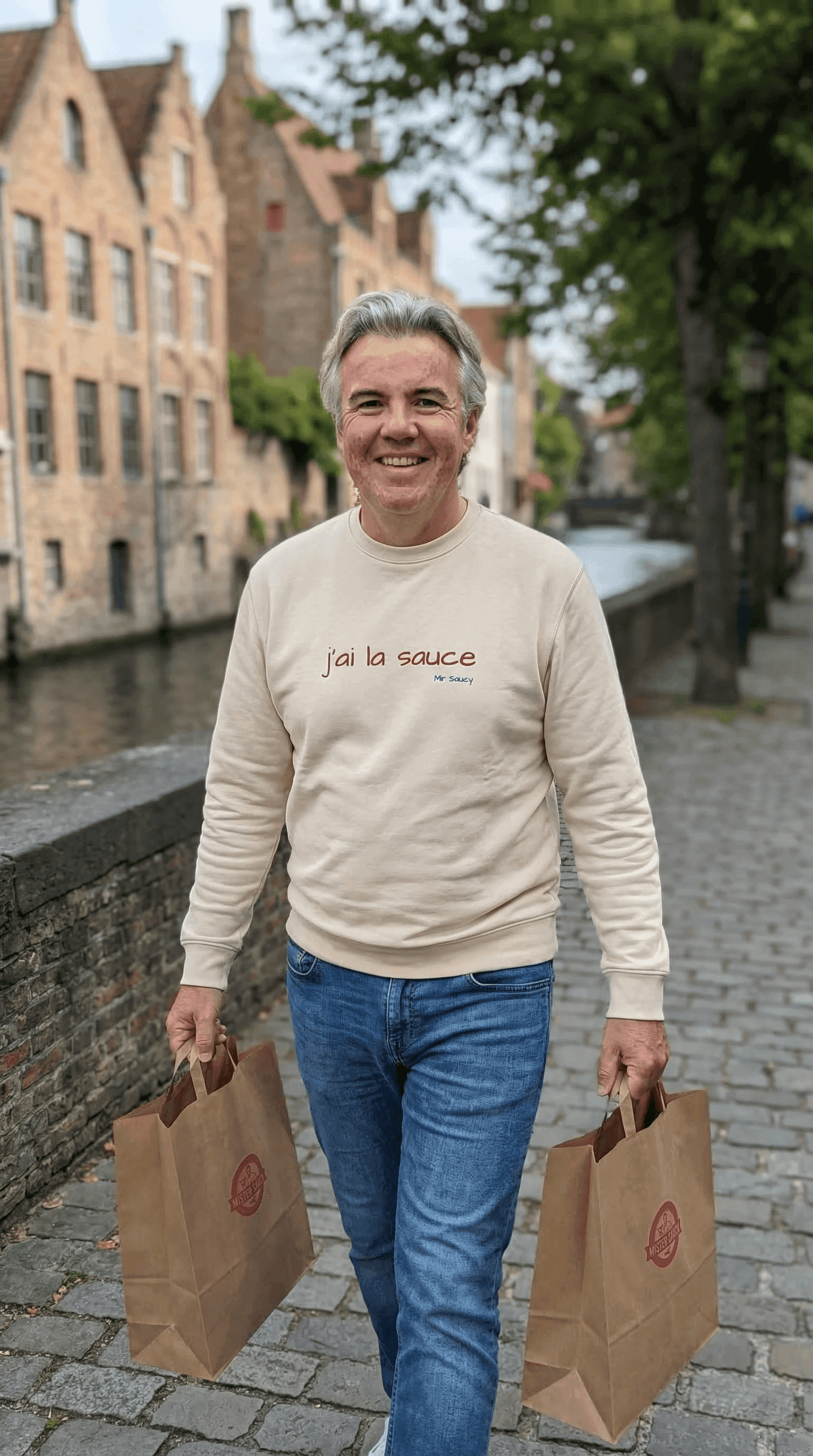 Founder delivering in Bruges