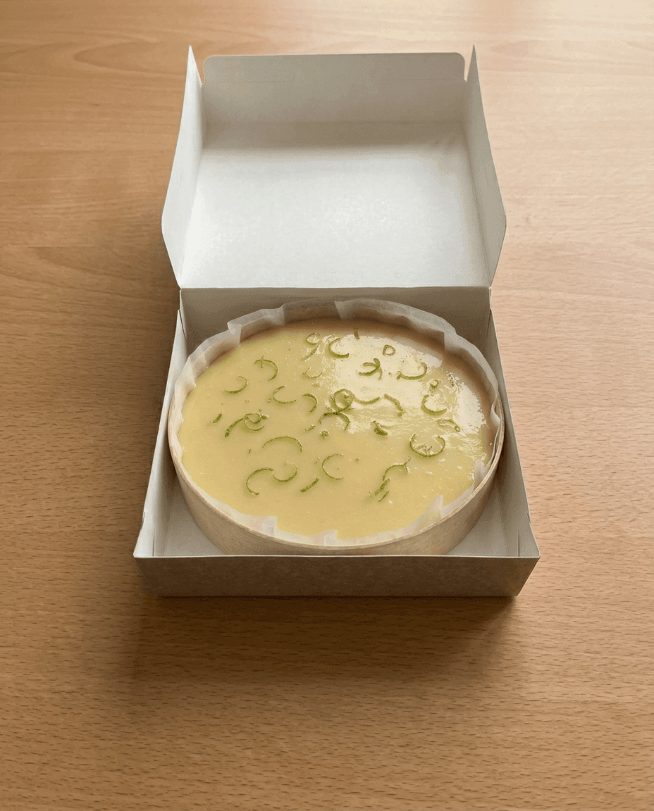 Madeleine-Crust Lemon Tarte au Citron van Mr. Saucy packaging