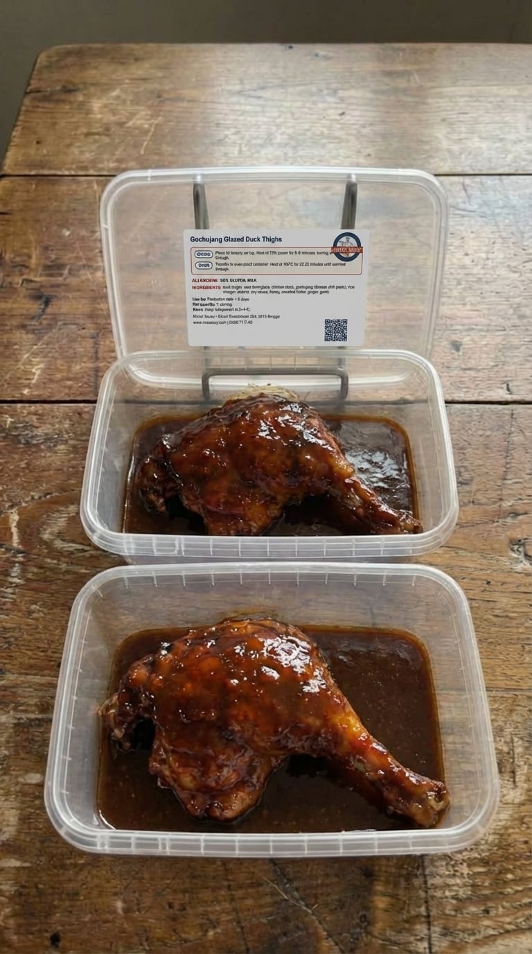 Gochujang-Glazed Slow-Cooked Duck Thighs packaging