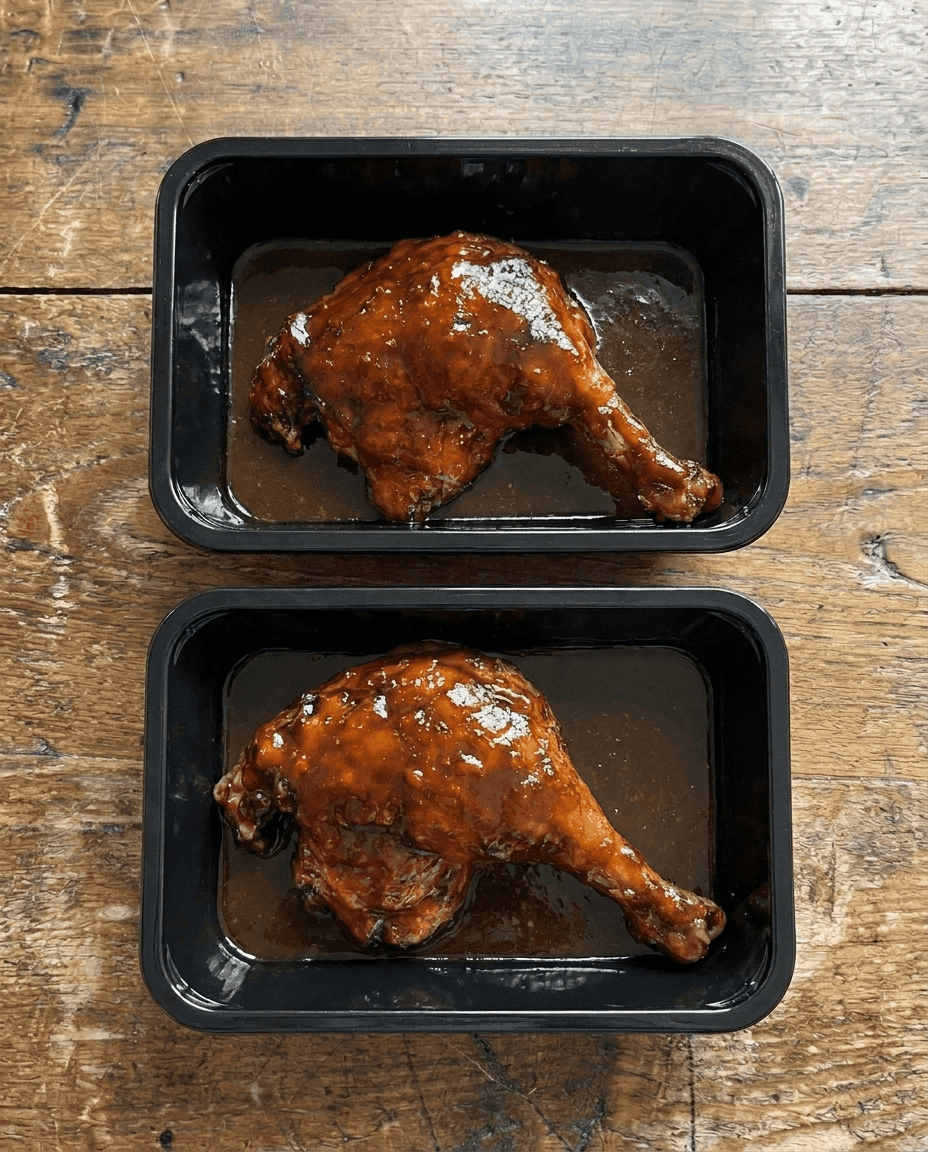 Cuisses de canard braisées au gochujang et glaçage sucré-épicé packaging